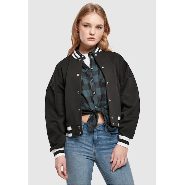 URBAN CLASSICS Collegejacke »Damen Ladies Oversized College Sweat Jacket«, ( 1 St.), ohne Kapuze bestellen