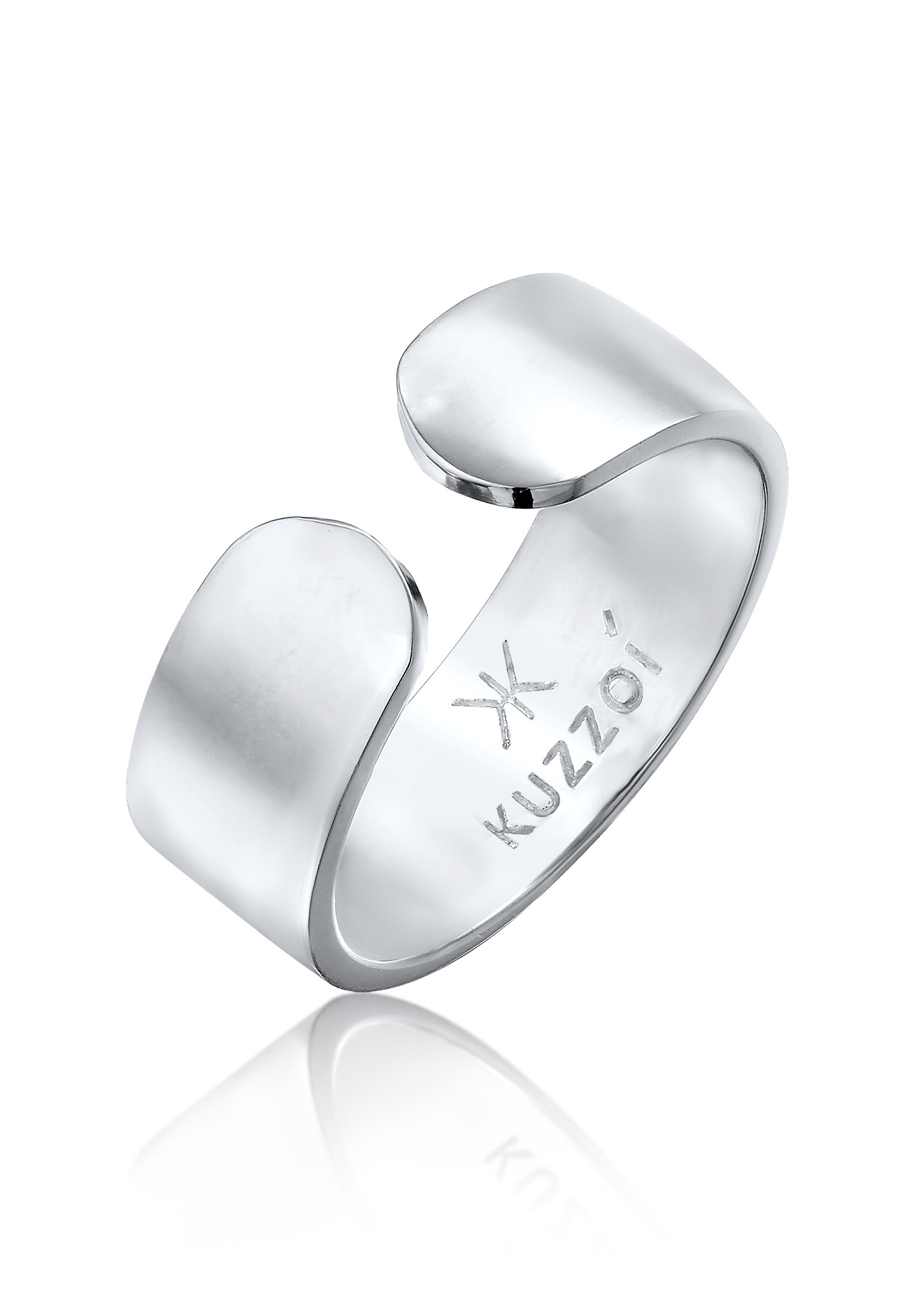 Kuzzoi Silberring »Bandring Klares Design Offen 925 Silber« im Onlineshop |  I\'m walking