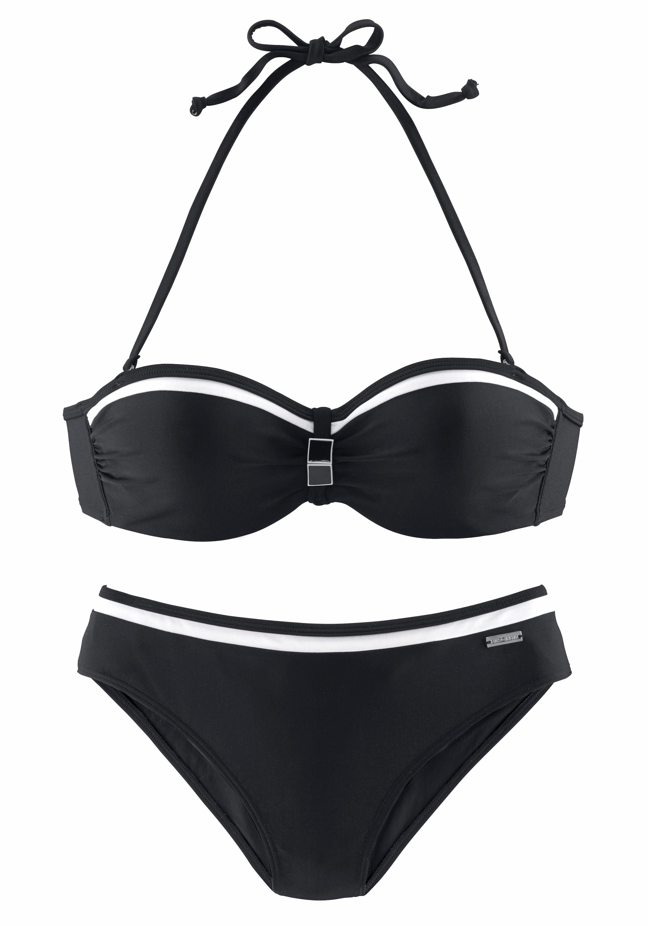 LASCANA Bügel-Bandeau-Bikini, mit Kontrastdetails kaufen