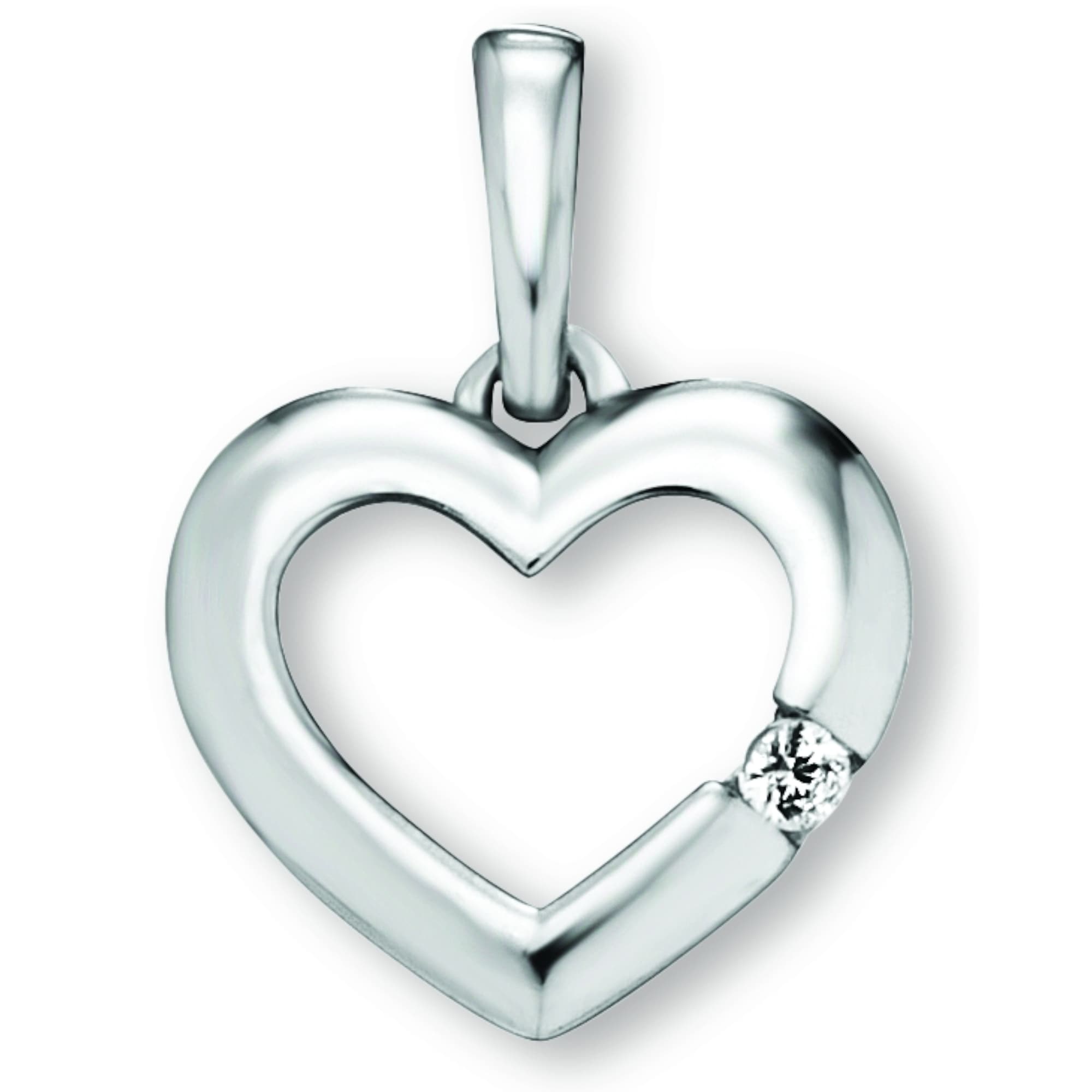 ONE ELEMENT »Zirkonia Kette - Anhänger Silber«, verstellbarer Halskette Set mit Onlineshop I\'m mit | Herz walking Schmuckset im 925 aus Herz Anhänger