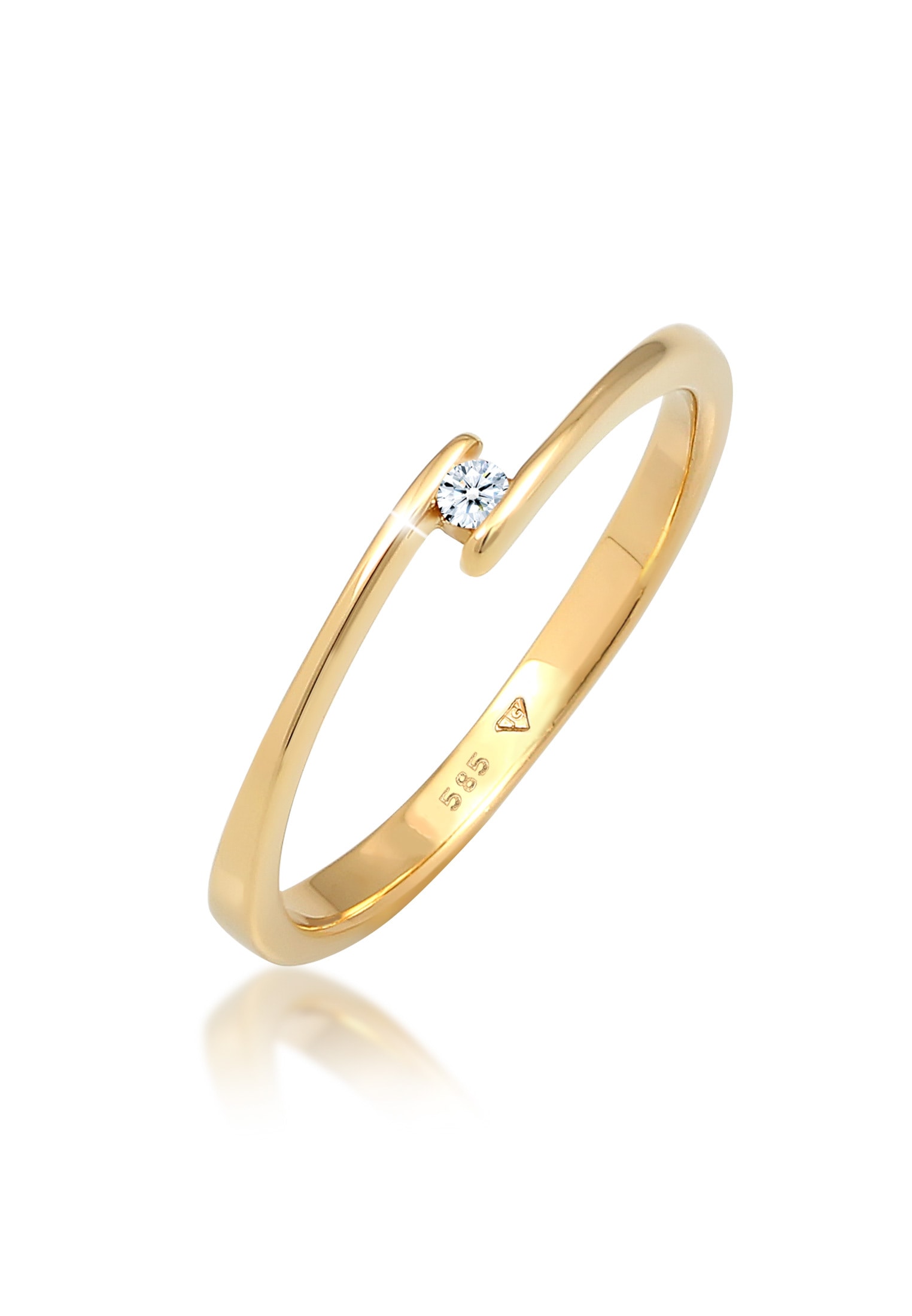 Elli DIAMONDS Verlobungsring Verlobungsring Diamant (0.03 ct.) 585 Gelbgold