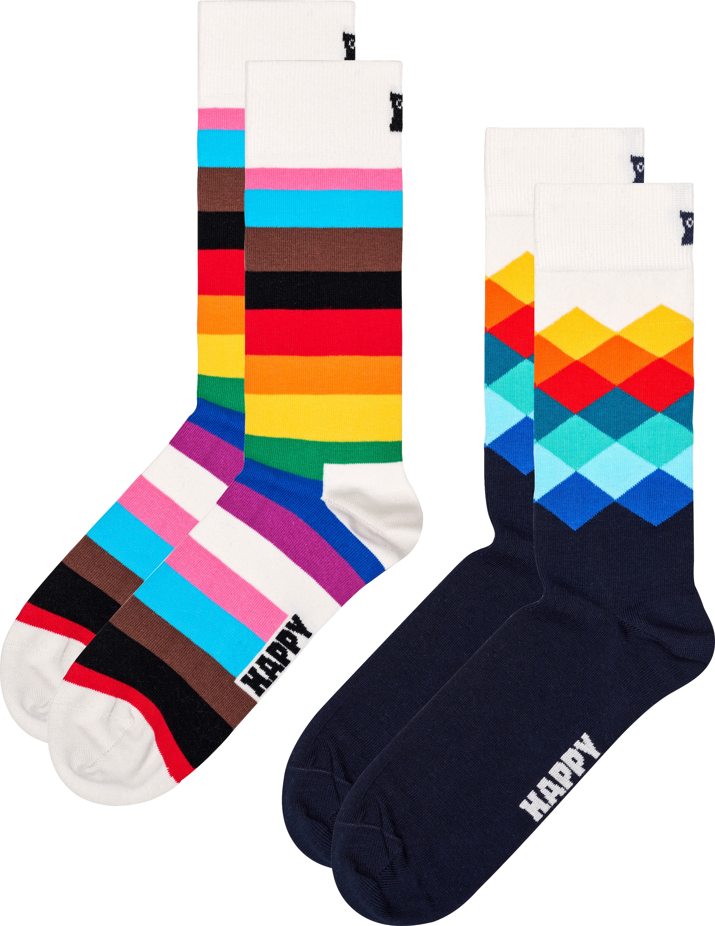 Happy Socks Socken, (2 Paar), Socks & Faded I\'m kaufen walking | Stripe Pride Diamond