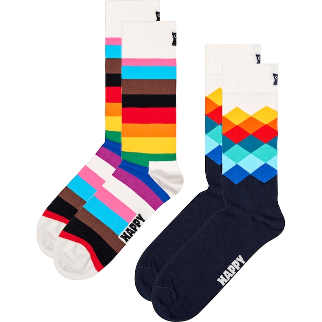 Happy Socks Socken, (2 Paar), Faded Diamond & Pride Stripe Socks kaufen |  I\'m walking