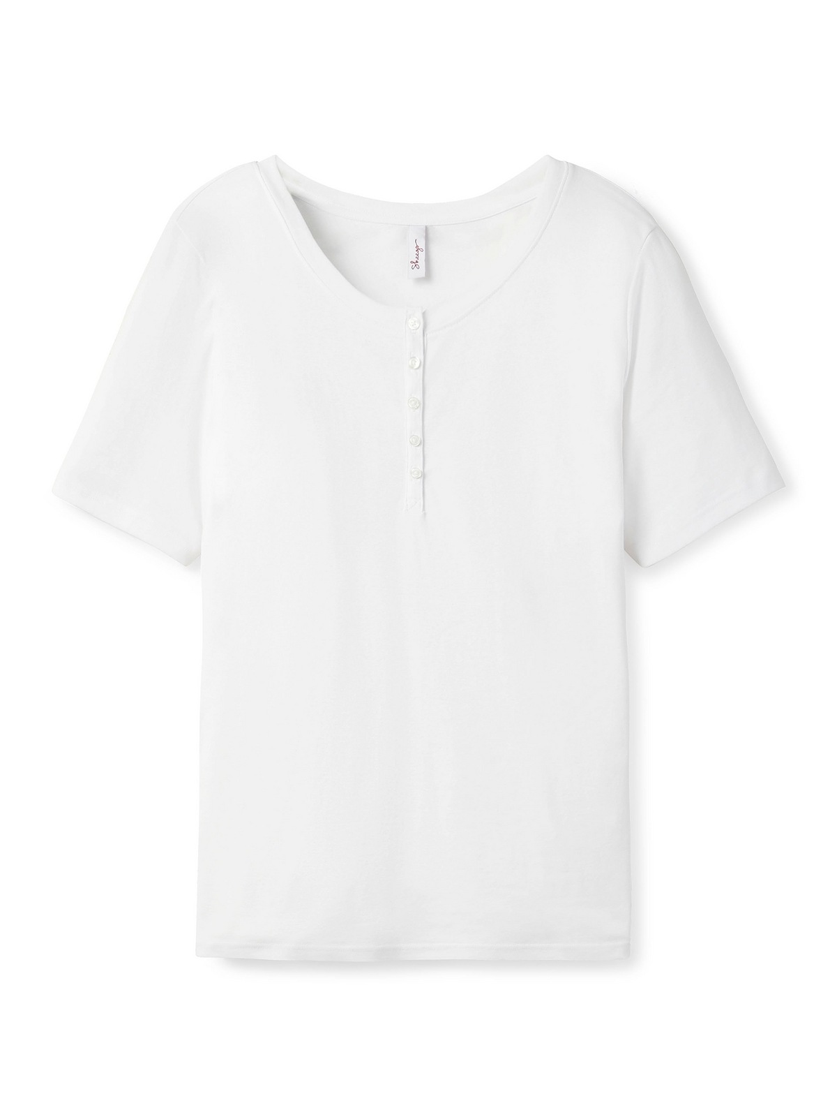 Sheego T-Shirt »Große in Größen«, Knopfleiste online mit Rippstruktur