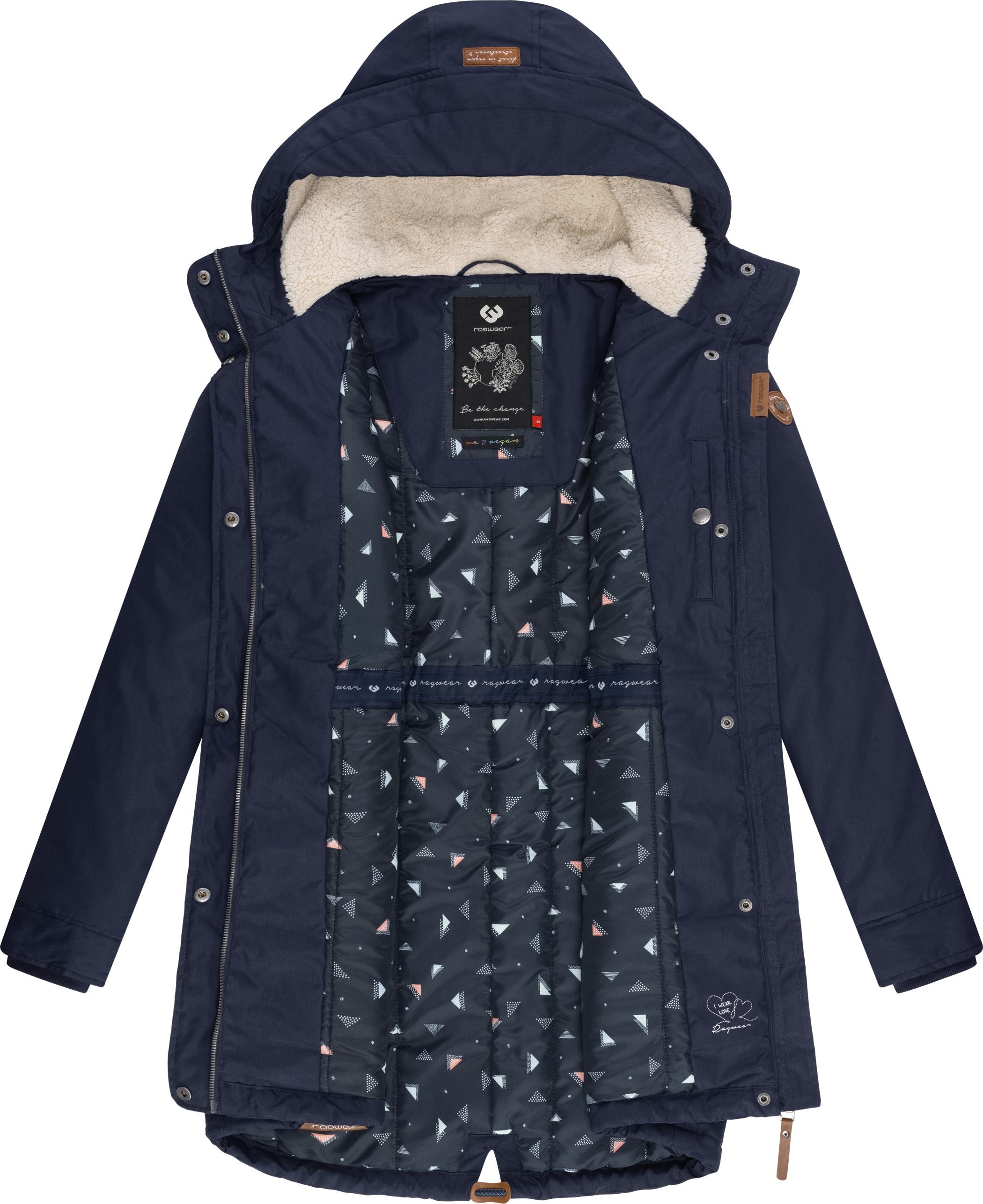 Ragwear Wintermantel Winterparka mit großer online Kapuze »Elba Damen Coat B«, zeitloser