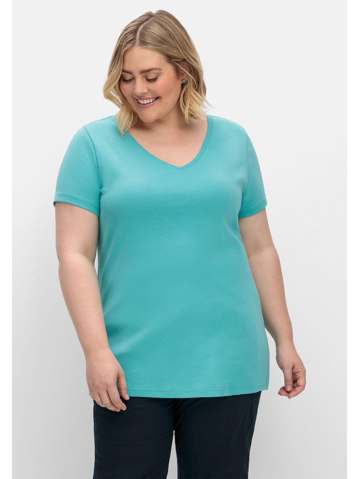 Sheego T-Shirt »Große Größen«, mit kaufen V-Ausschnitt