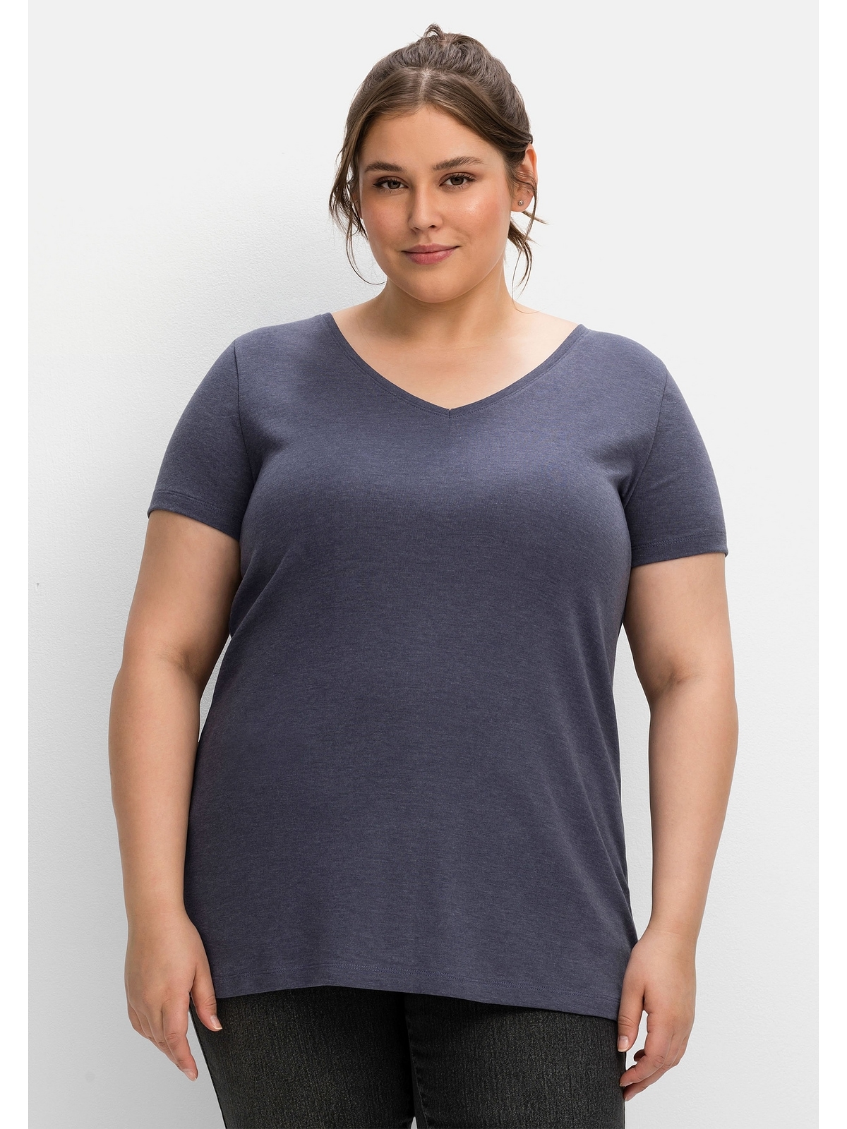 Sheego T-Shirt Größen«, kaufen V-Ausschnitt mit »Große
