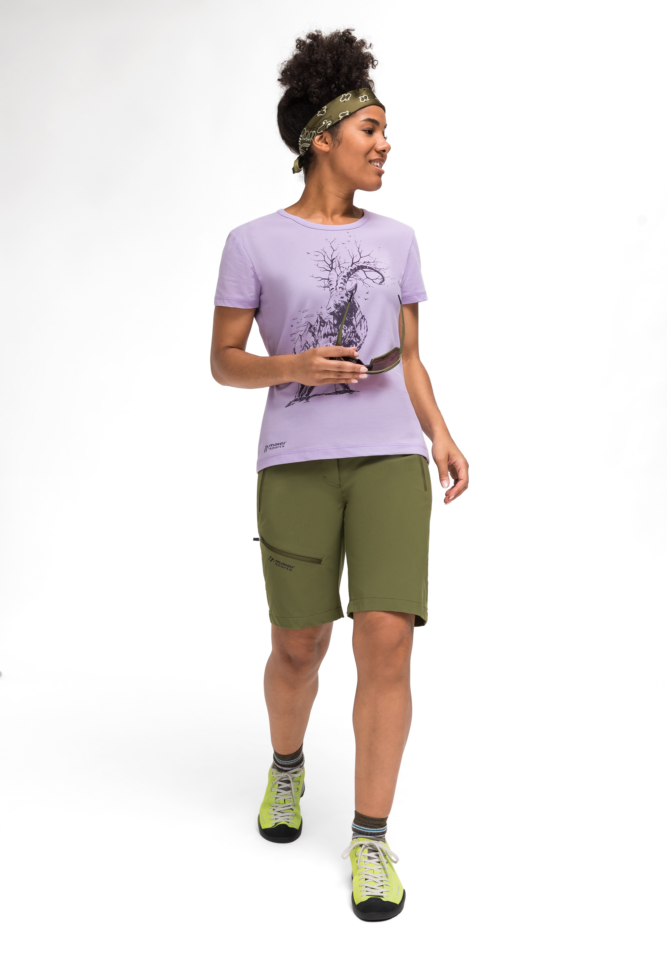 Maier Sports T-Shirt »Burgeis Wandern Damen Print walking für mit I\'m und Kurzarmshirt Freizeit 26 | W«, kaufen