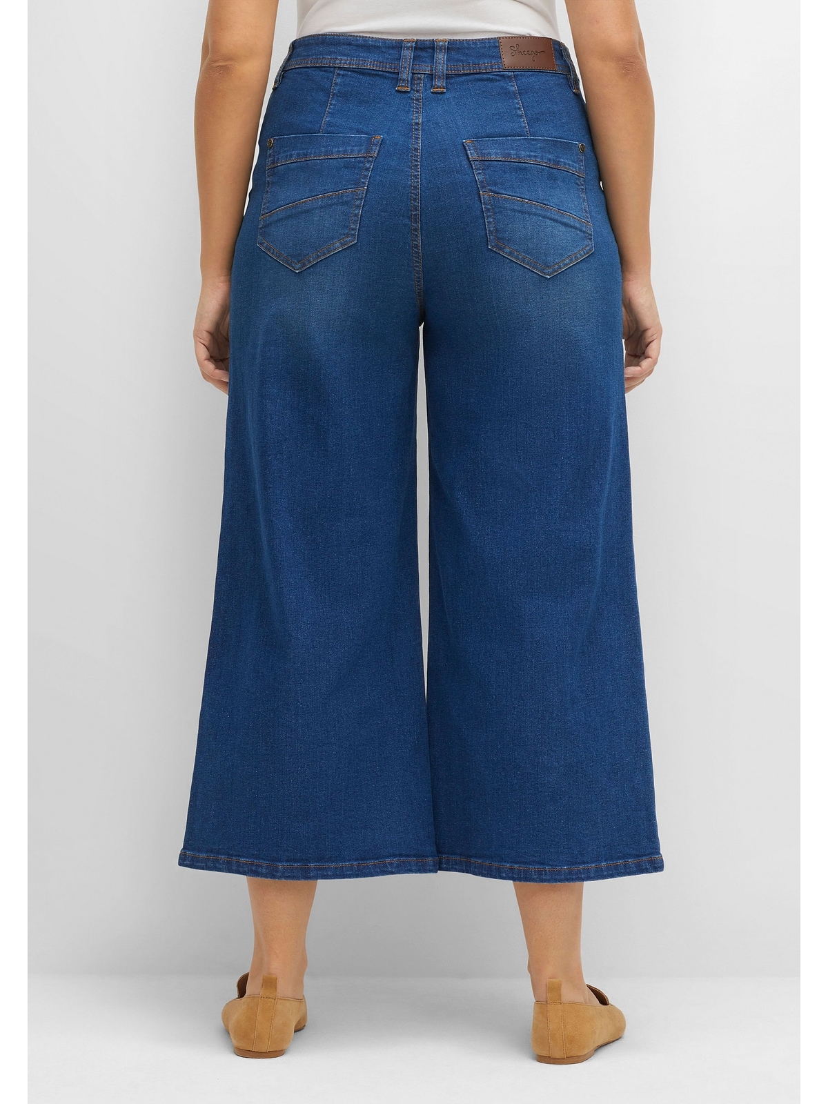 Sheego Stretch-Jeans »Große Größen«, | mit als Culotte Bundfalten walking I\'m online
