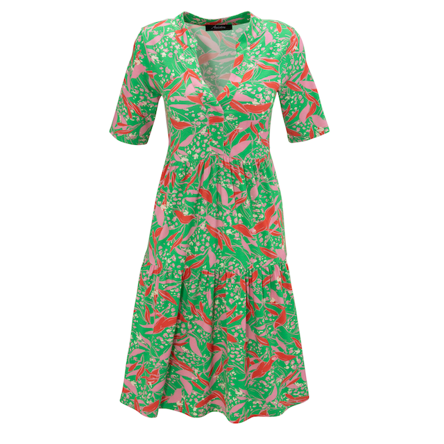 Aniston CASUAL Sommerkleid, mit trendfarbenem, graphischem Blumendruck - NEUE  KOLLEKTION online kaufen | I\'m walking