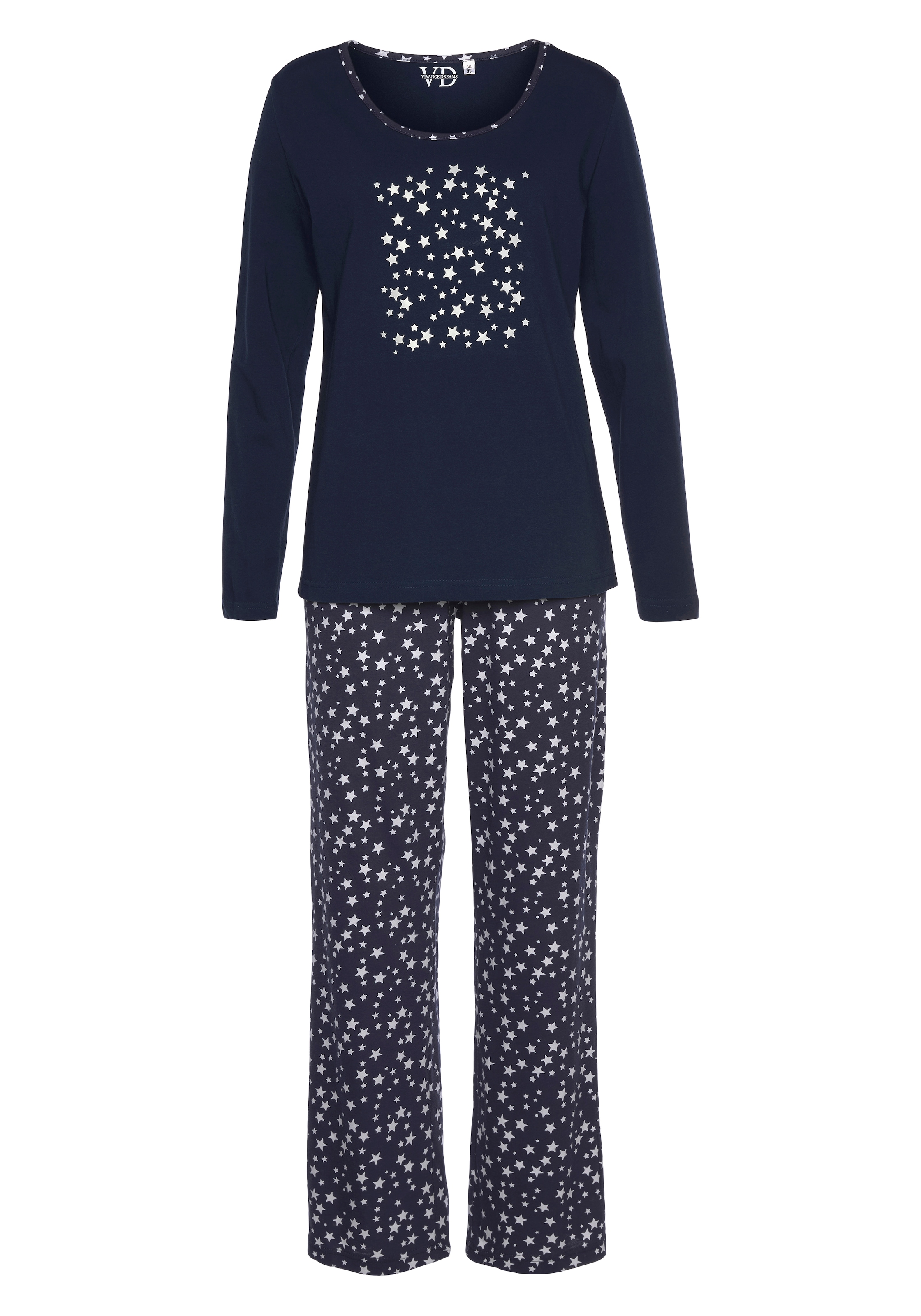 Vivance & Dreams Pyjama, Wäsche auf tlg., bestellen 1 Rechnung mit Sternenprint Stück), (2