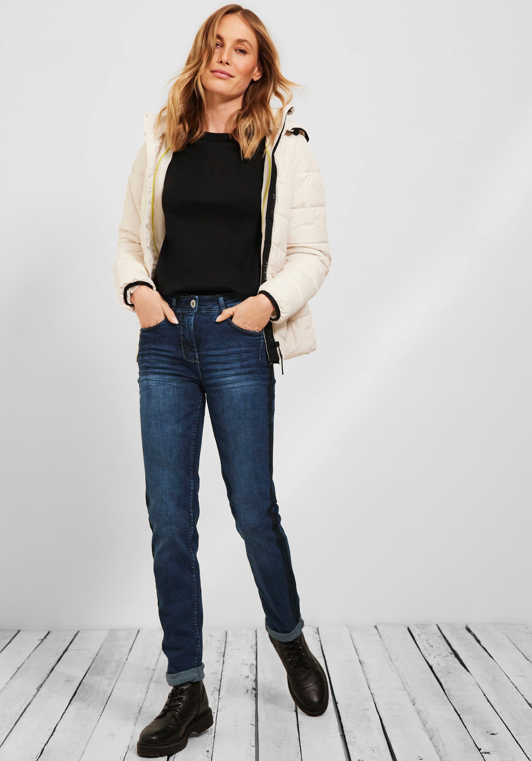 walking I\'m seitlichem »Style Galonstreifen mit Cecil Slim-fit-Jeans shoppen | Toronto«,