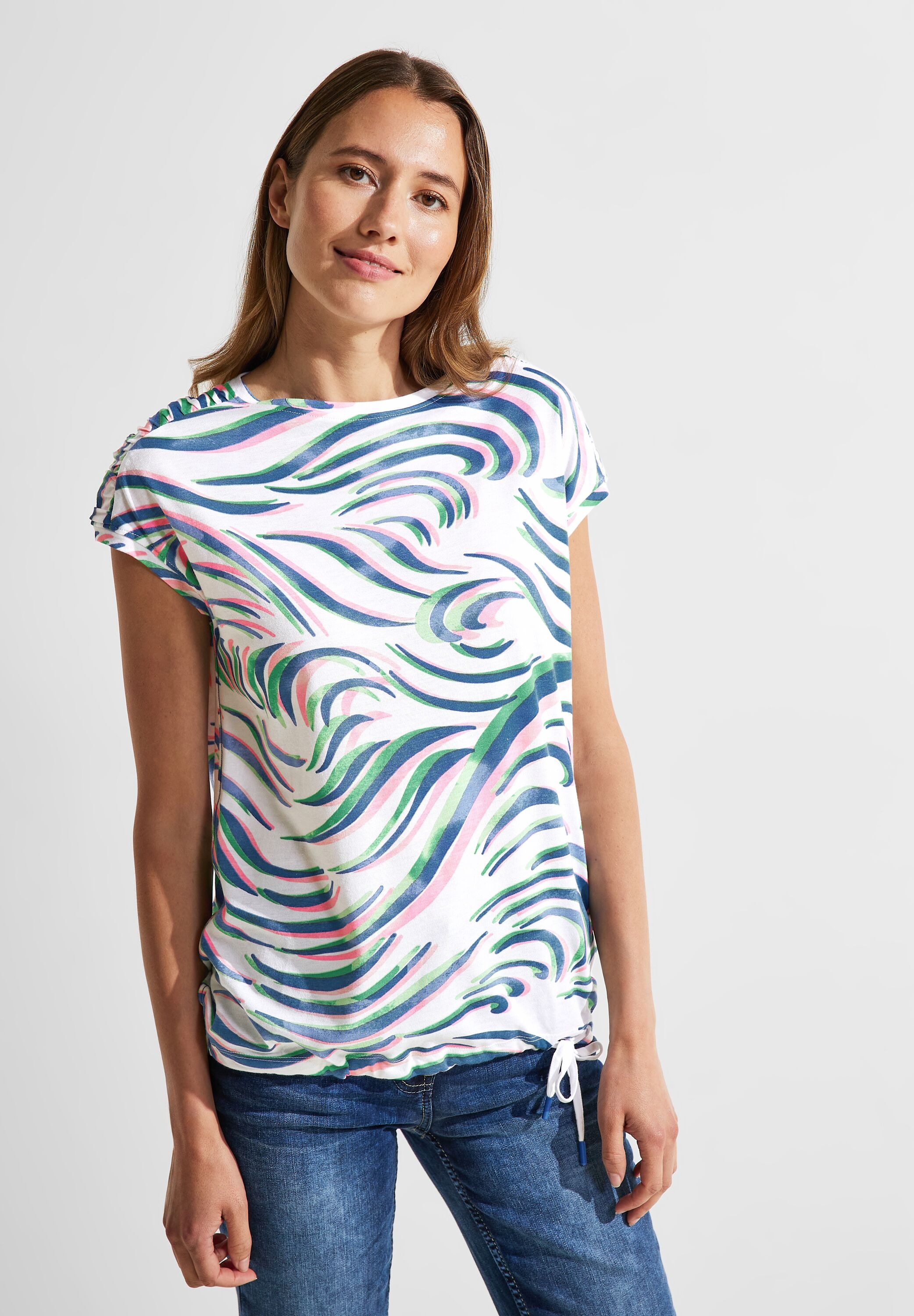Cecil T-Shirt, aus softem walking shoppen I\'m Materialmix 