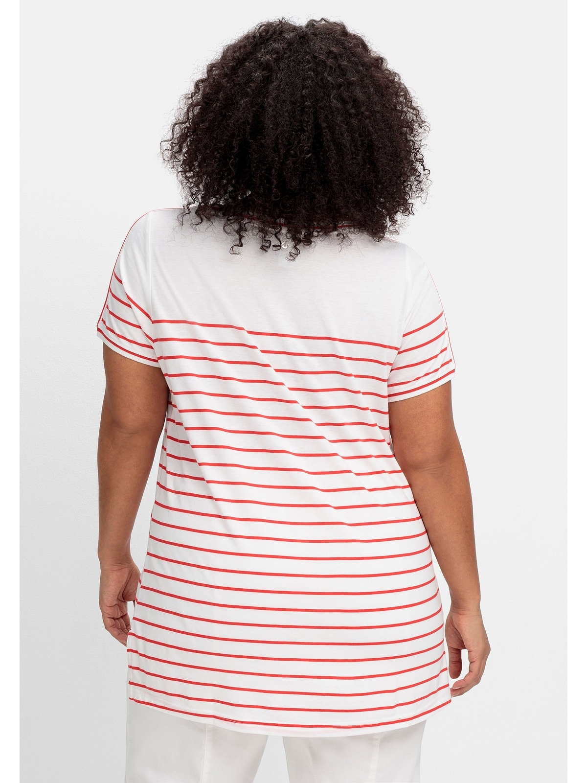 Sheego T-Shirt »Große Größen«, mit | auf der I\'m shoppen walking Zierband Schulter