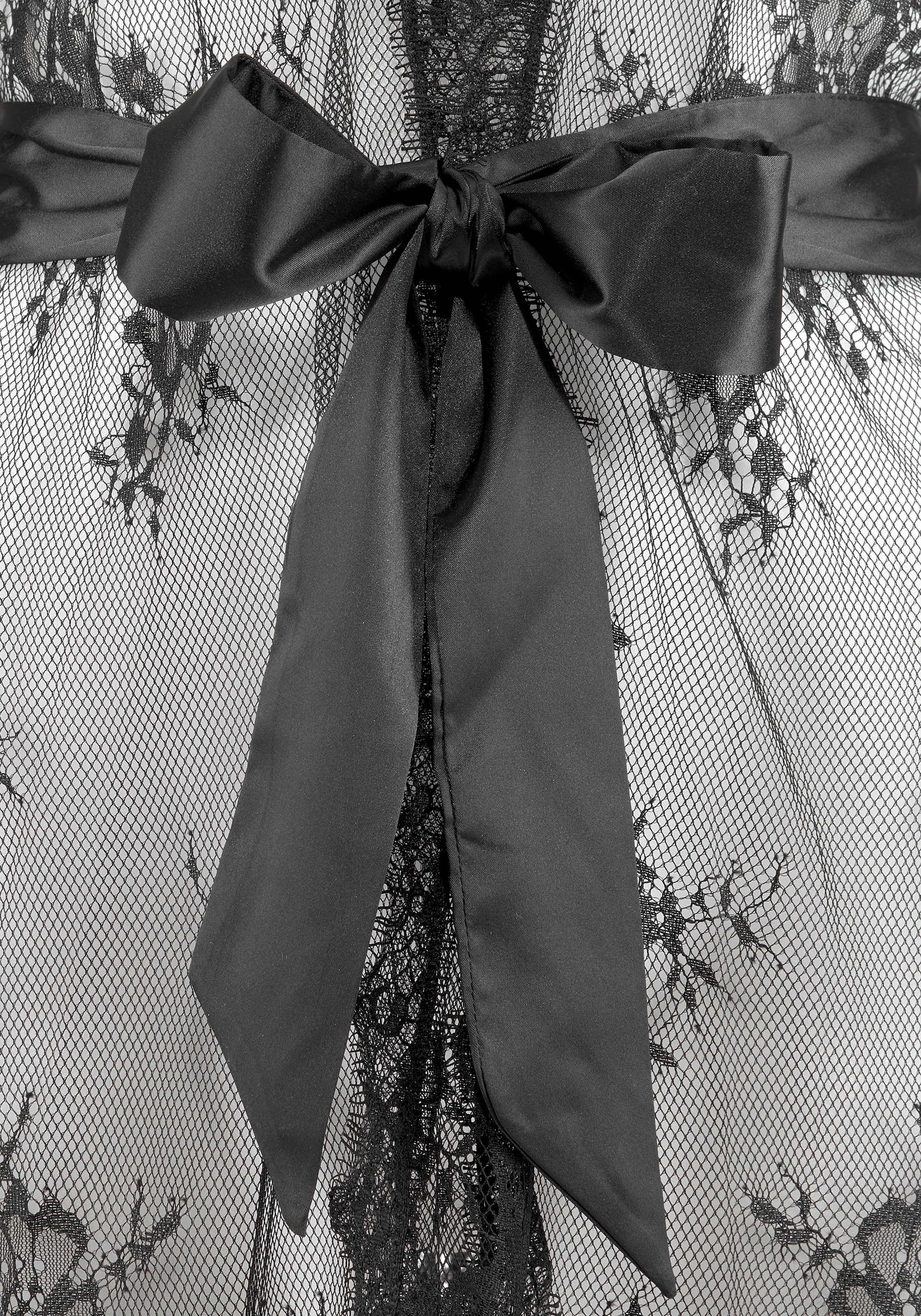 LASCANA Kimono, aus transparenter Eyelashspitze, sexy Dessous, Reizwäsche &  Wäsche auf Rechnung bestellen
