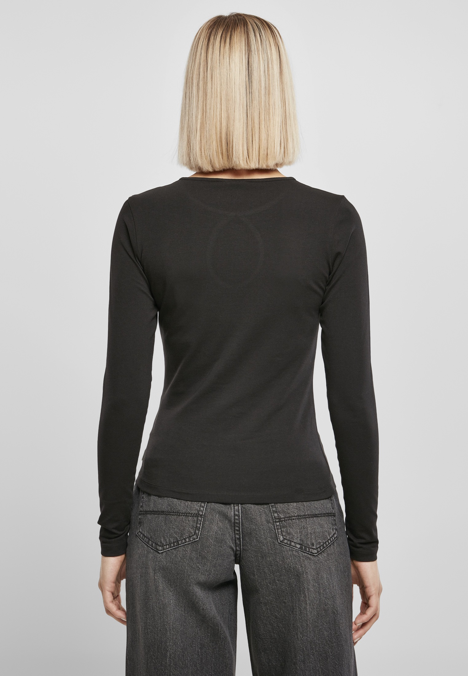 URBAN CLASSICS Langarmshirt »Damen Ladies Organic Keyhole Longsleeve«, (1  tlg.) online kaufen | I\'m walking