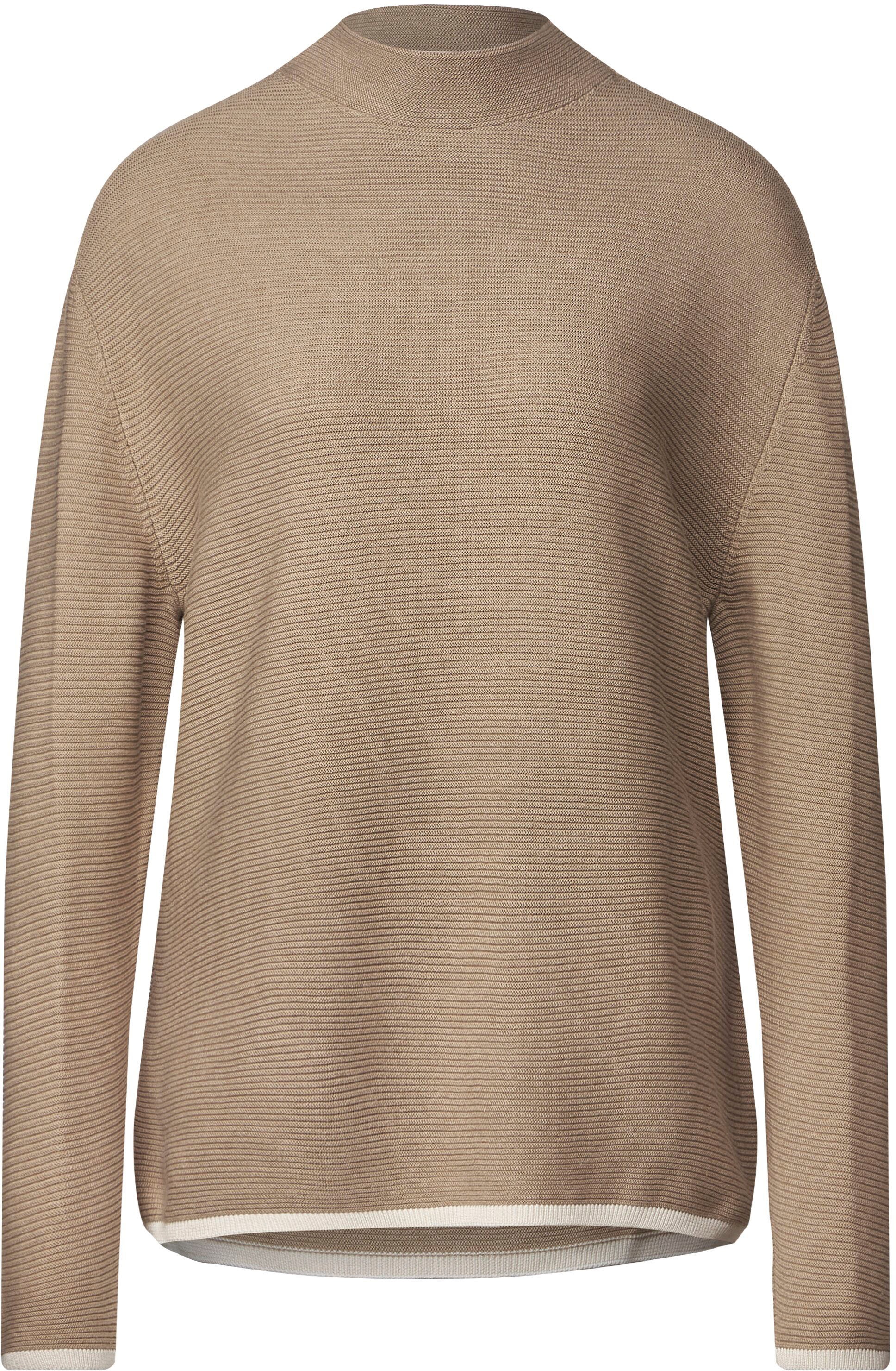 STREET ONE Strickpullover mit farblich abgesetzten Bündchen