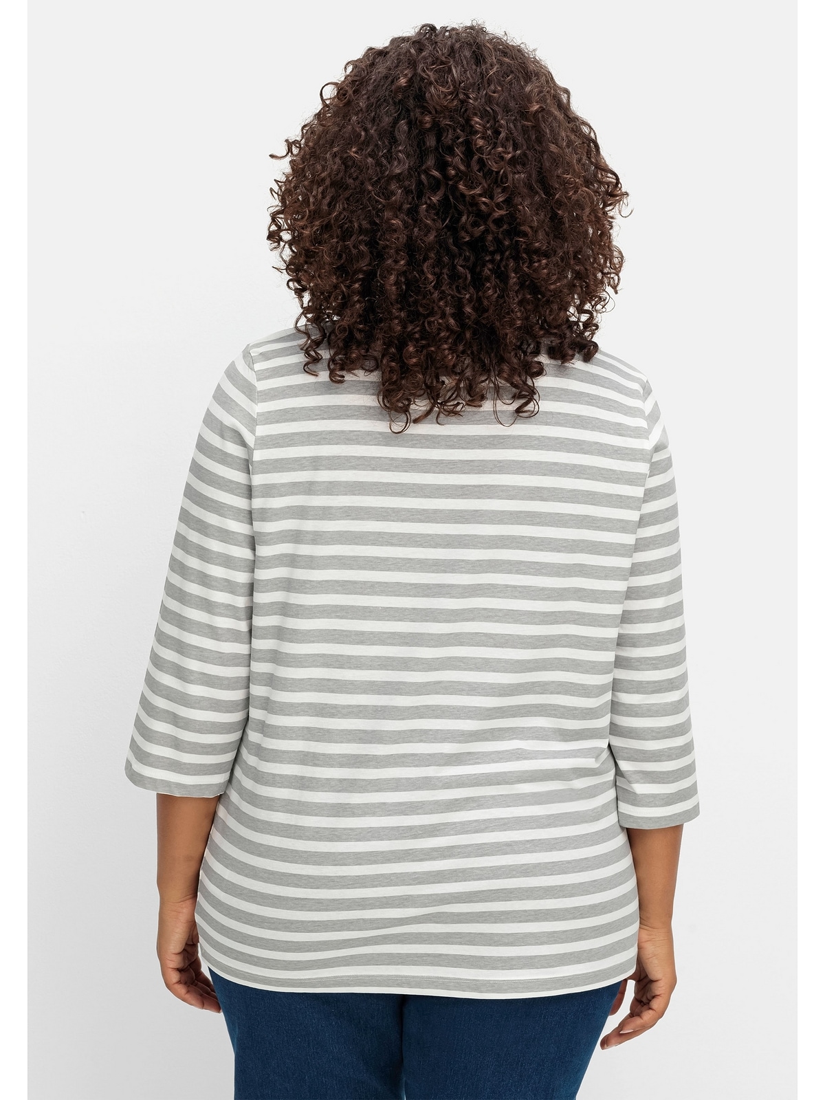 Sheego 3/4-Arm-Shirt »Große Größen«, aus reiner Baumwolle online kaufen |  I'm walking