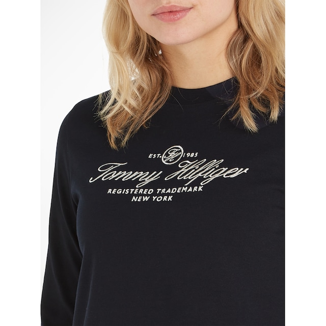 Tommy Hilfiger Langarmshirt, mit dezentem Markenlabel auf dem  Ärmelabschluss online kaufen | I\'m walking