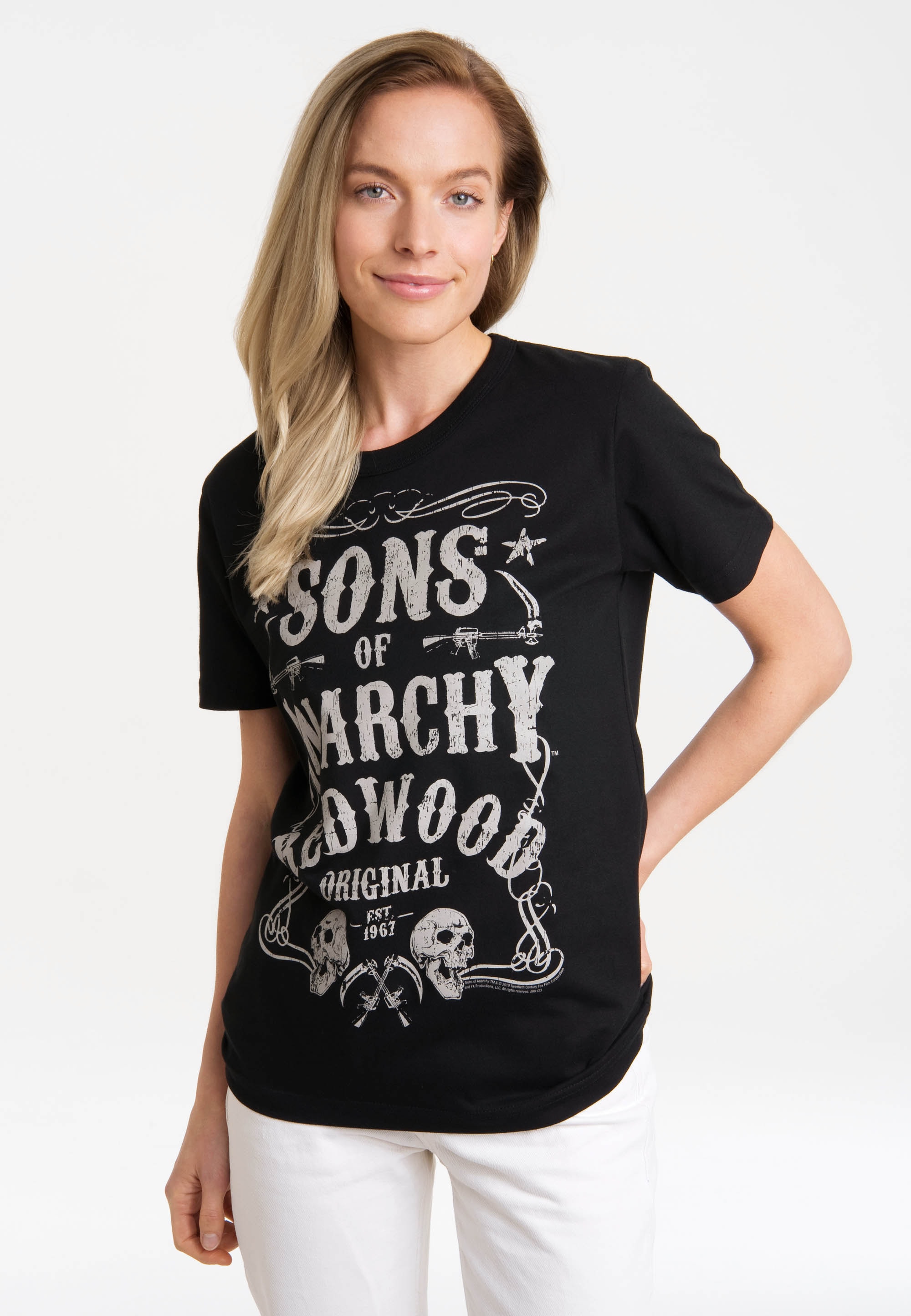 lizenziertem I\'m Anarchy - walking | T-Shirt mit »Sons Print Of online LOGOSHIRT Redwood Original«,