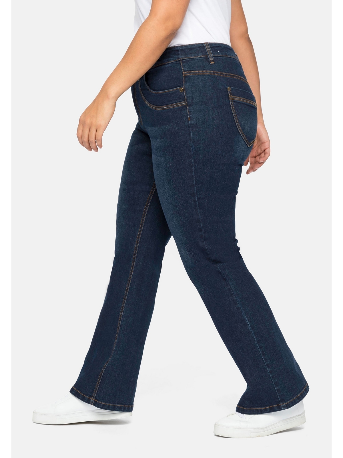 Sheego Bootcut-Jeans »Große Größen«, mit shoppen walking I\'m Bund verstellbarem 