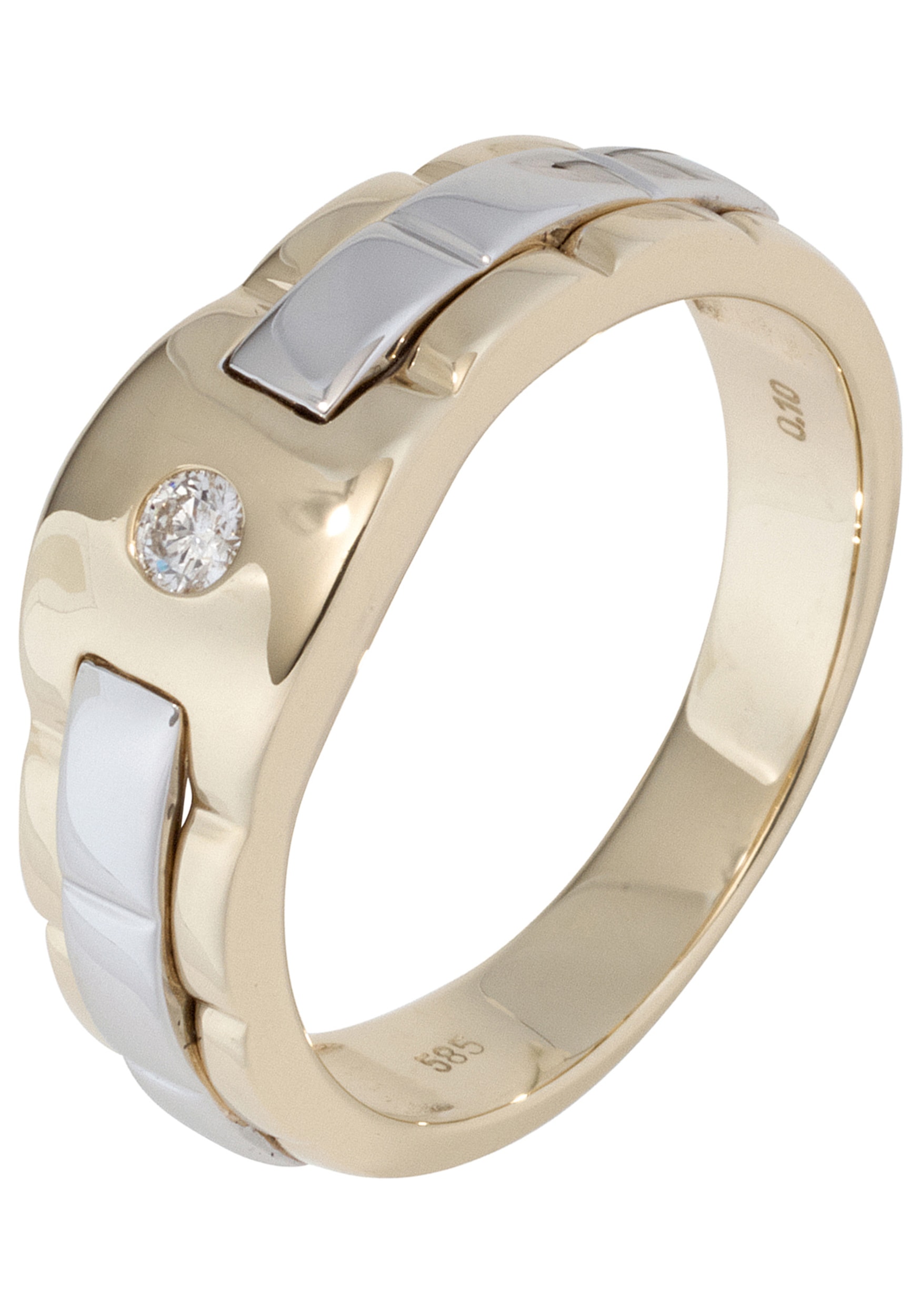 JOBO Diamantring, 585 Gold bicolor mit Diamant kaufen | I\'m walking | Goldringe