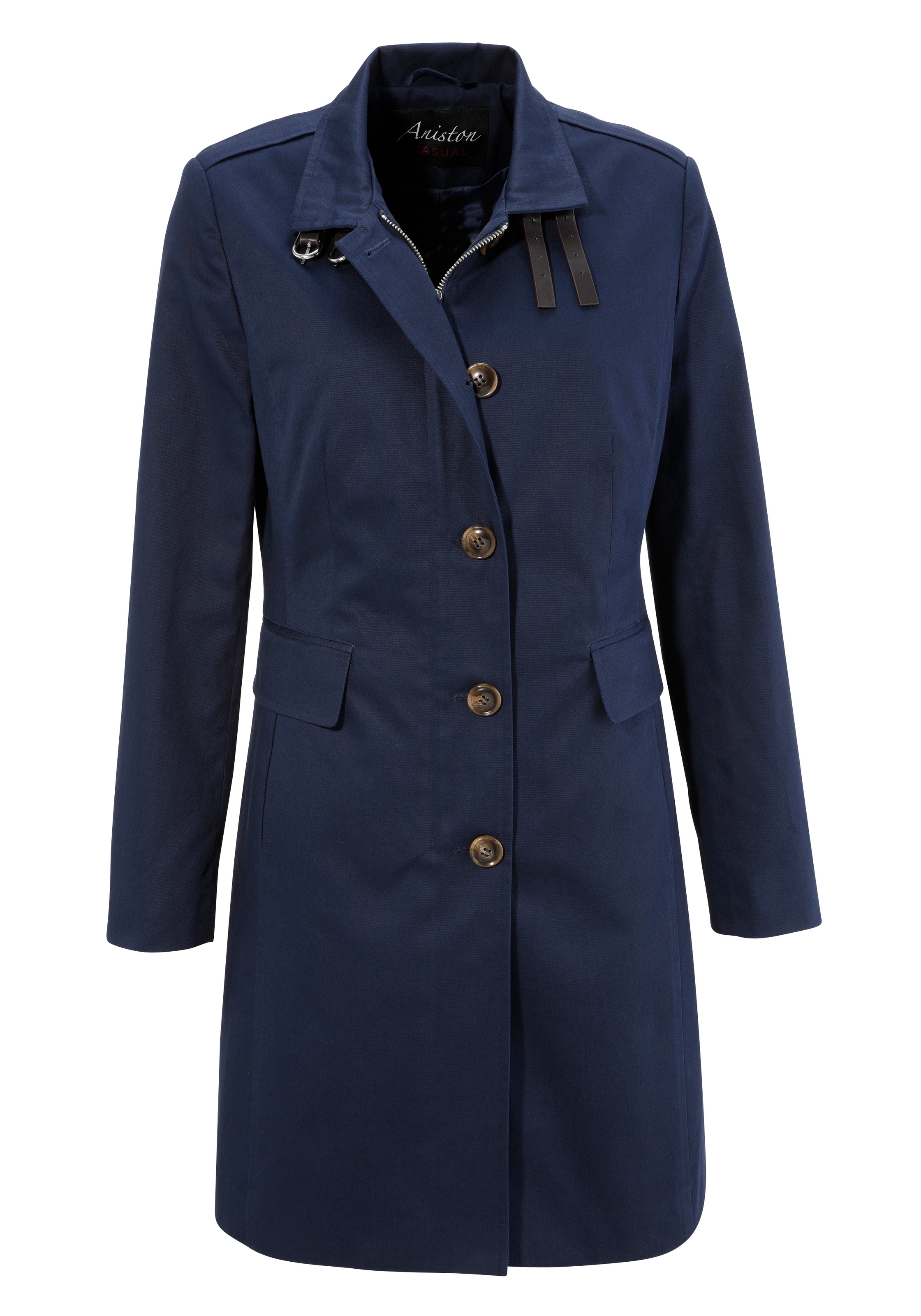 aniston casual -  Kurzmantel, mit dekorativem Knopfverschluss und verdecktem 2-Wege-Reißverschluss - NEUE KOLLEKTION