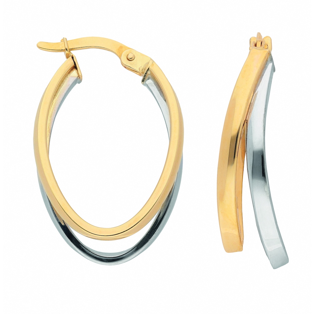 Adelia´s Paar Ohrhänger 333 Gold Ohrringe Creolen Goldschmuck für Damen