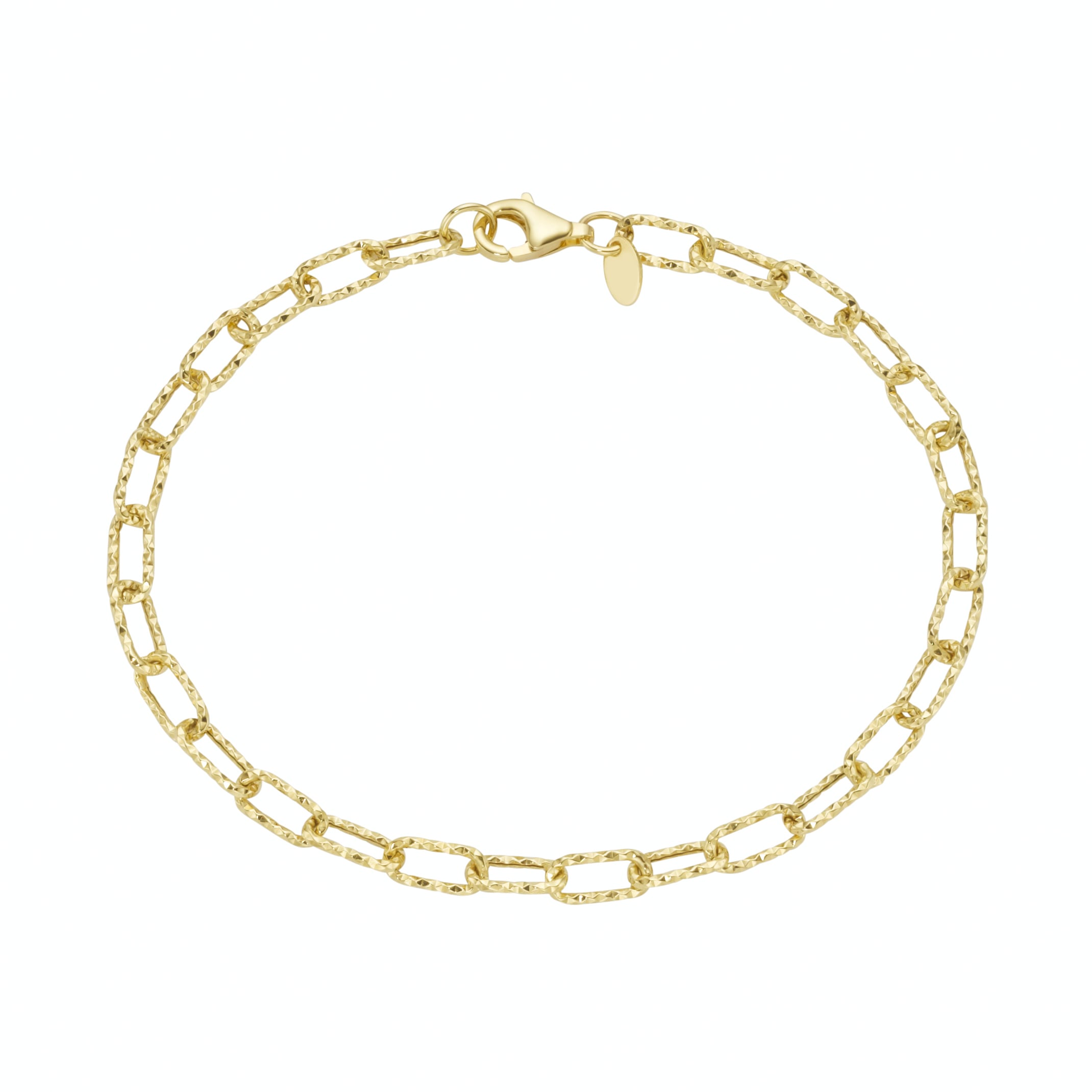 Luigi Merano Armband »lange strukturierte Gold I\'m walking | 375« Ankerglieder