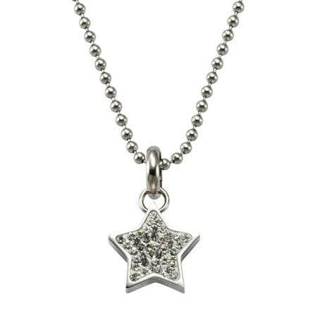Vivance Kette mit Anhänger Edelstahl Stern Kristalle