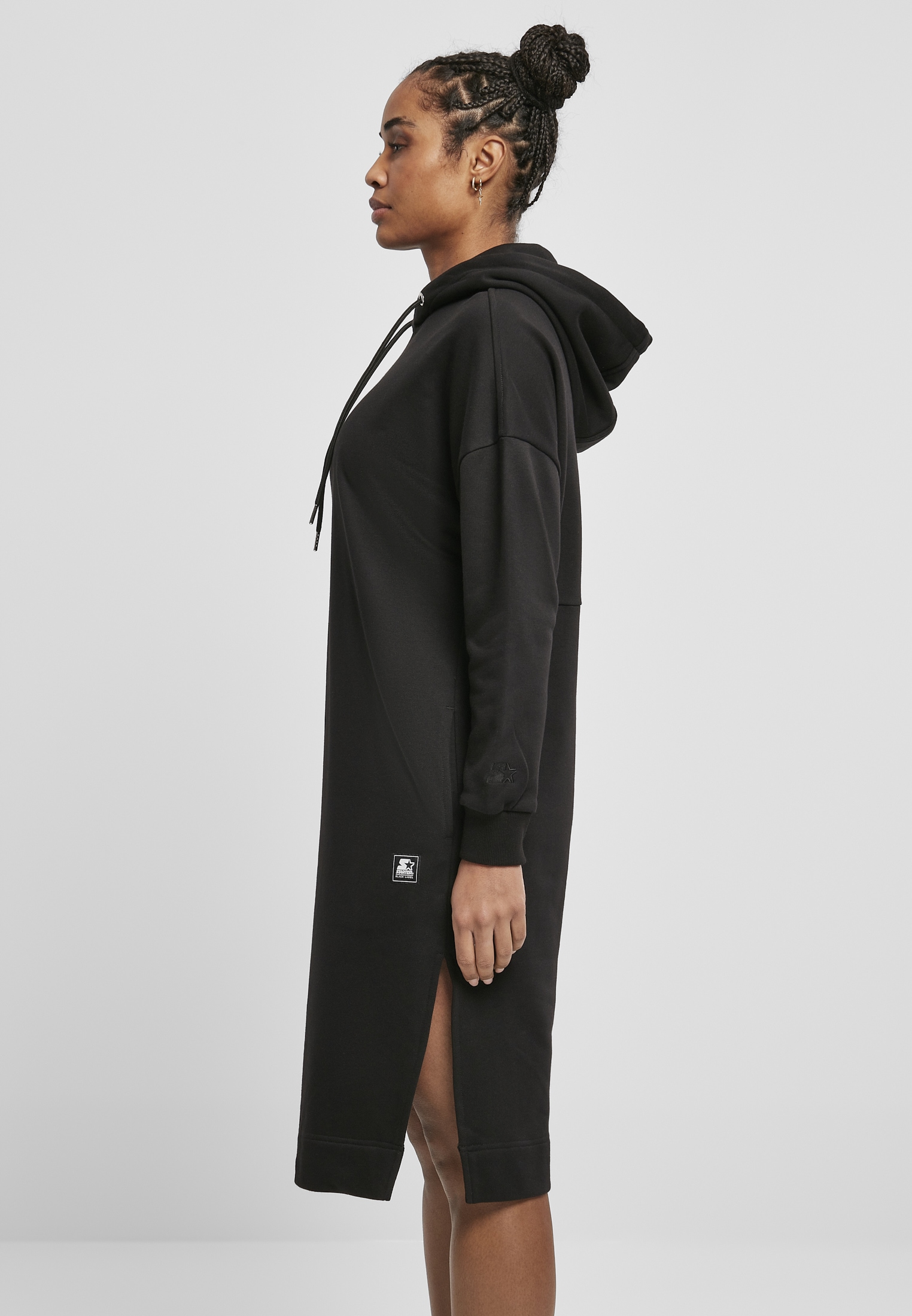 I\'m Dress«, tlg.) | Label (1 Starter Starter »Damen Jerseykleid Hoody walking Ladies bestellen Long Black