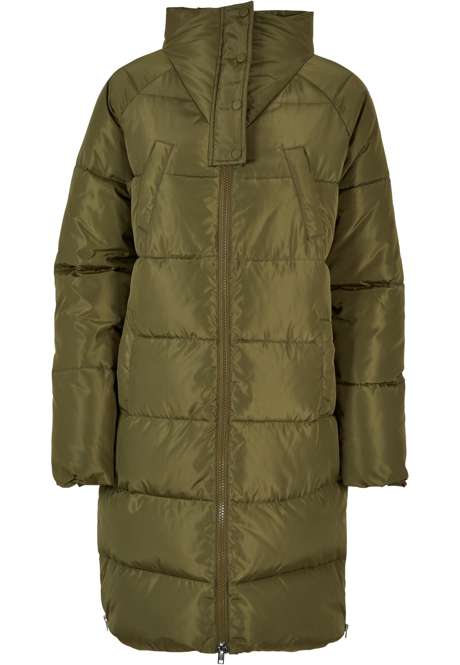 URBAN CLASSICS Winterjacke »Damen Coat«, walking Kapuze High St.), Ladies | online (1 Puffer I\'m Neck ohne