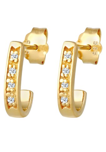Elli DIAMONDS Paar Creolen »Ohrringe Creolen Elegant Diamant, 0312191113« kaufen