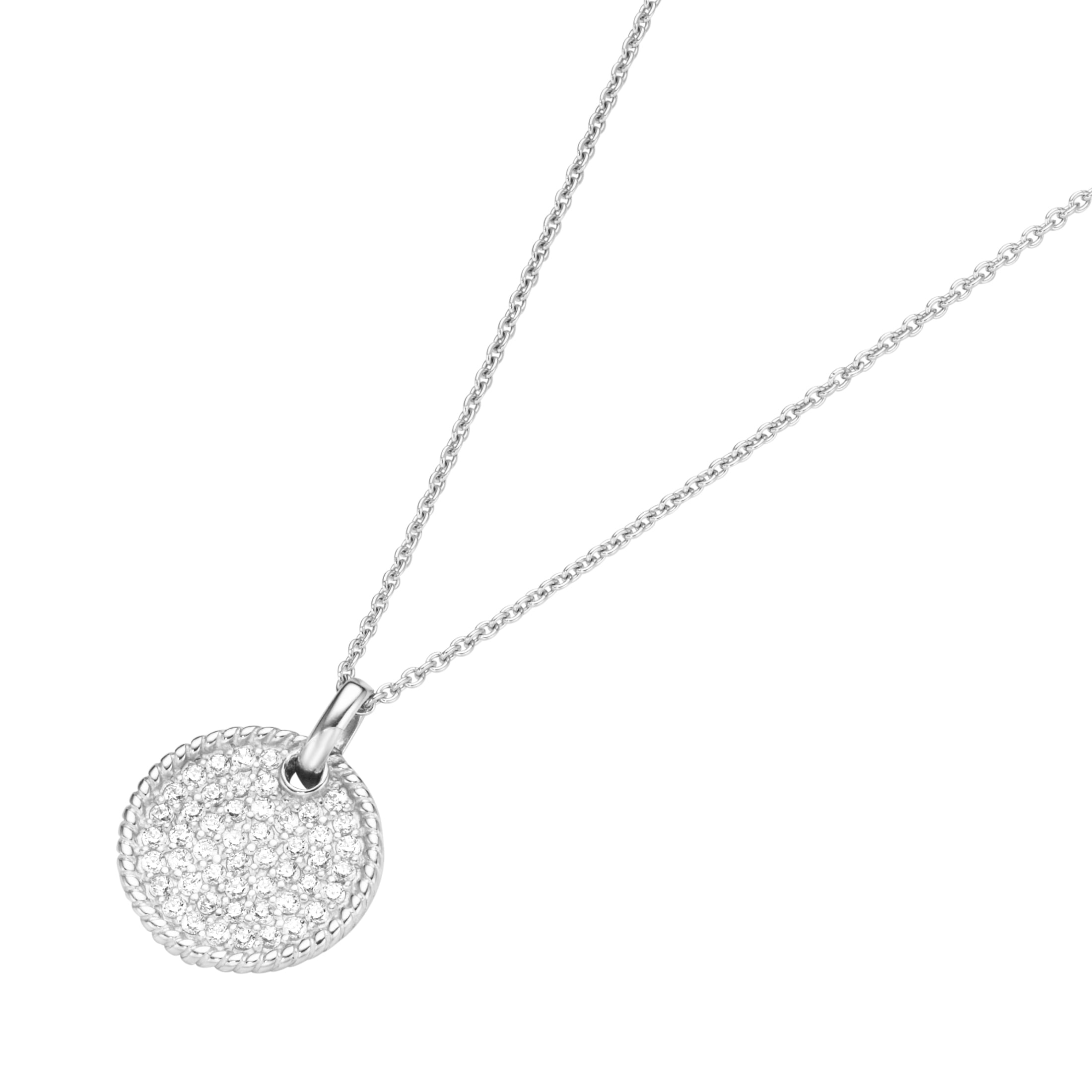Smart Jewel Kette mit Anhänger »mit Behang rund, mit Zirkonia Steinen,  Silber 925« online kaufen