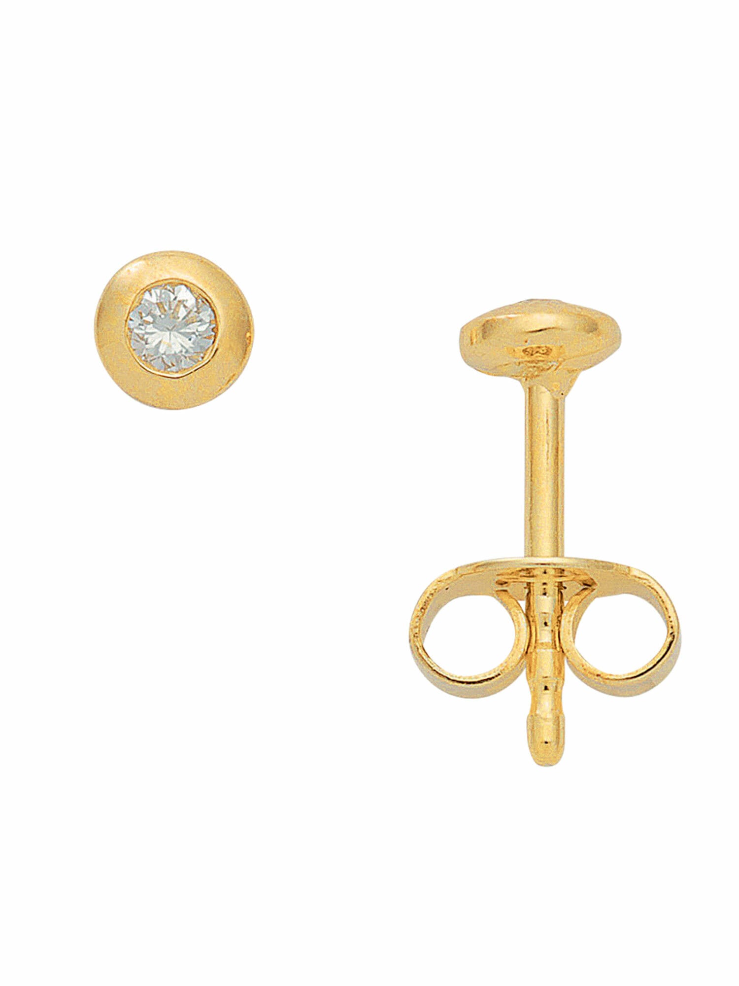 Adelia´s Paar Ohrhänger »585 Gold Ohrringe Ohrstecker mit Diamant Brillant  Ø 4,1 mm«, mit Diamant / Brillant Goldschmuck für Damen kaufen | I'm walking