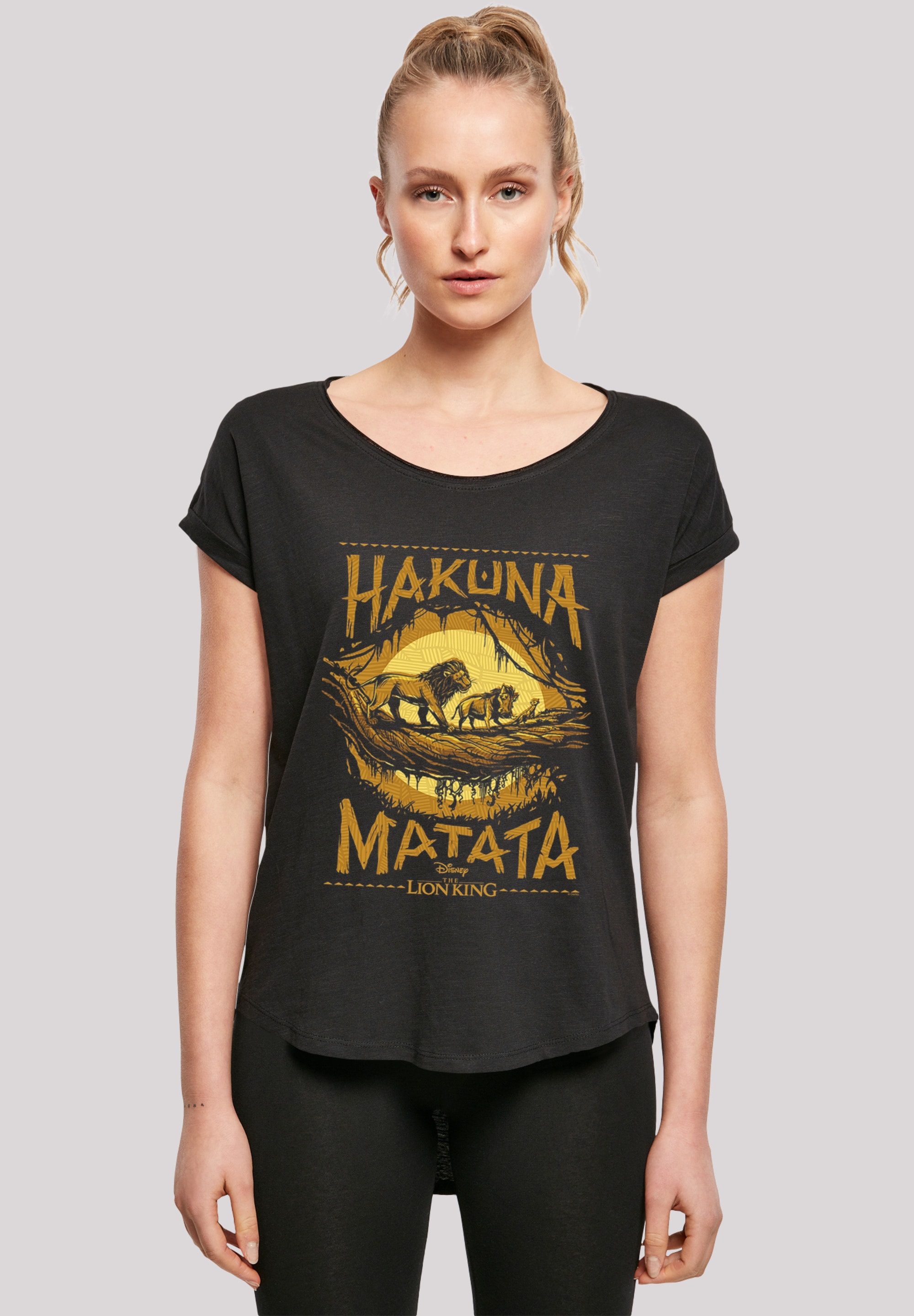 Print der de F4NT4STIC | »König imwalking. Matata«, Hakuna Löwen T-Shirt kaufen
