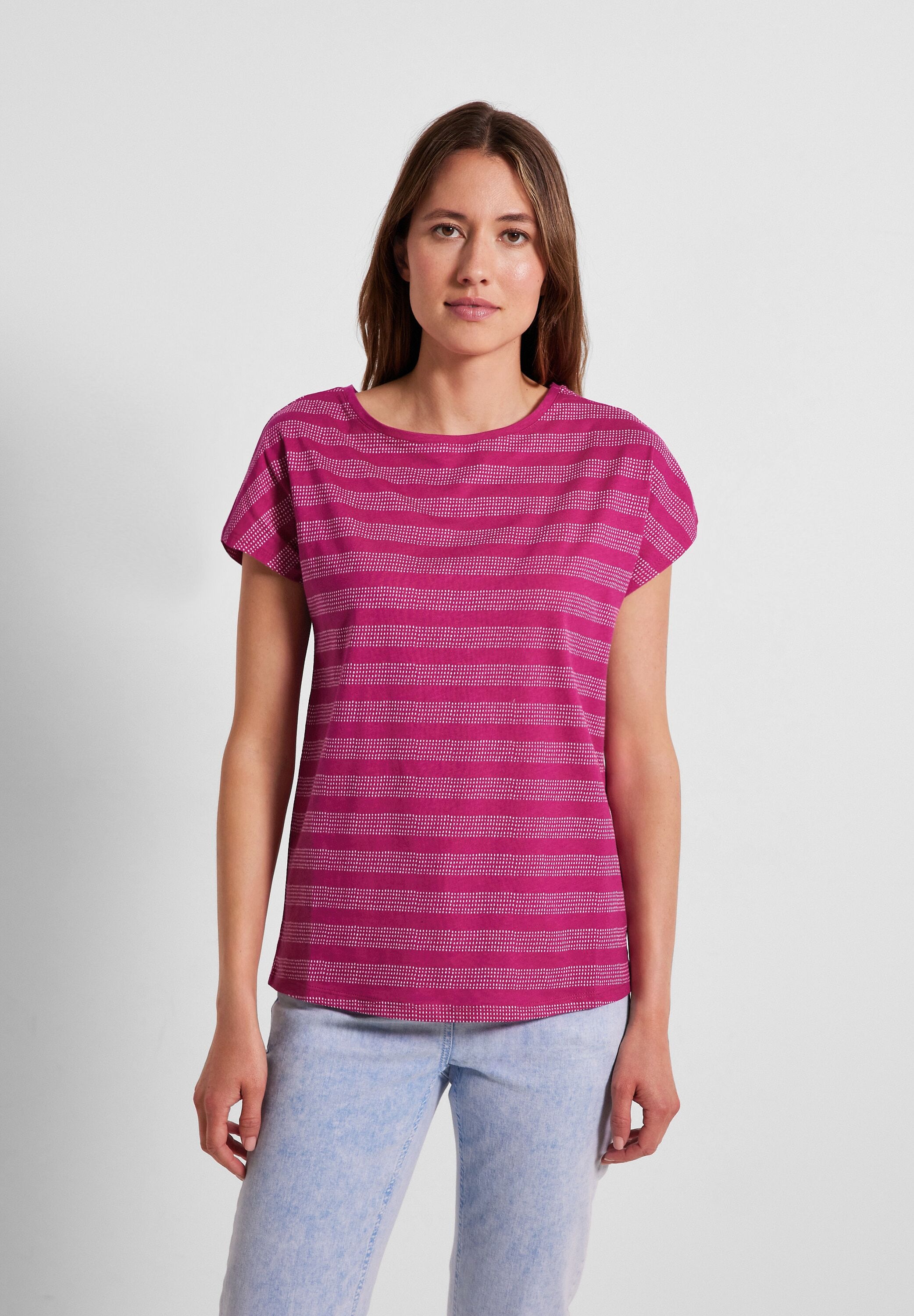 Cecil T-Shirt, mit kurzen Schulter Ärmeln an shoppen überschnittener