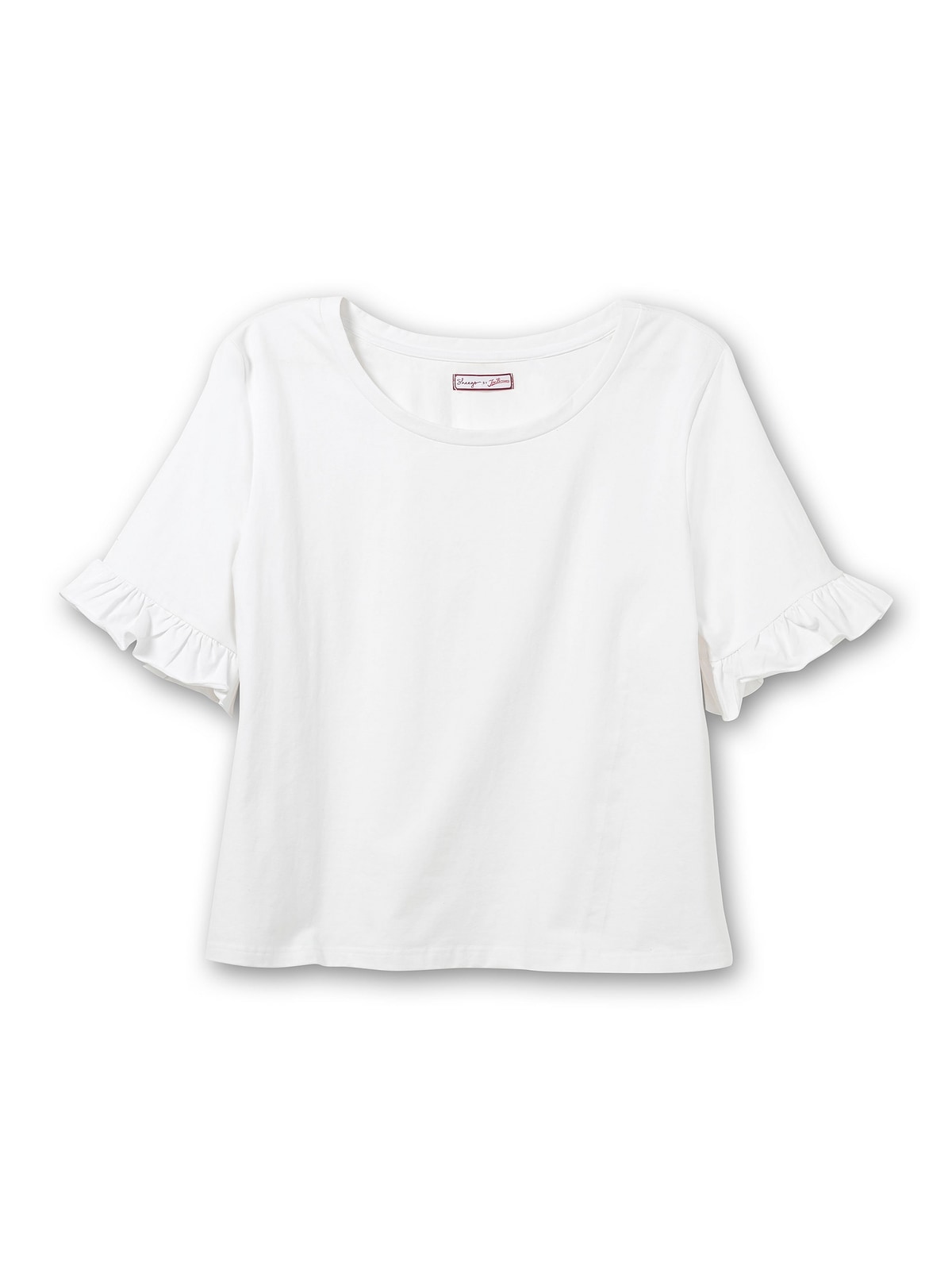 sheego by Joe Browns Rundhalsshirt leicht shoppen mit transparent am Arm, Größen«, »Große Rüsche