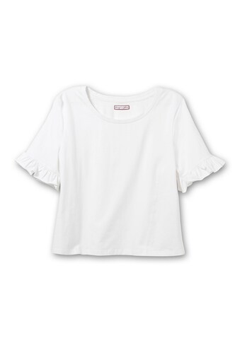sheego by Joe Browns Rundhalsshirt »Shirt«, mit Rüsche am Arm, leicht transparent kaufen