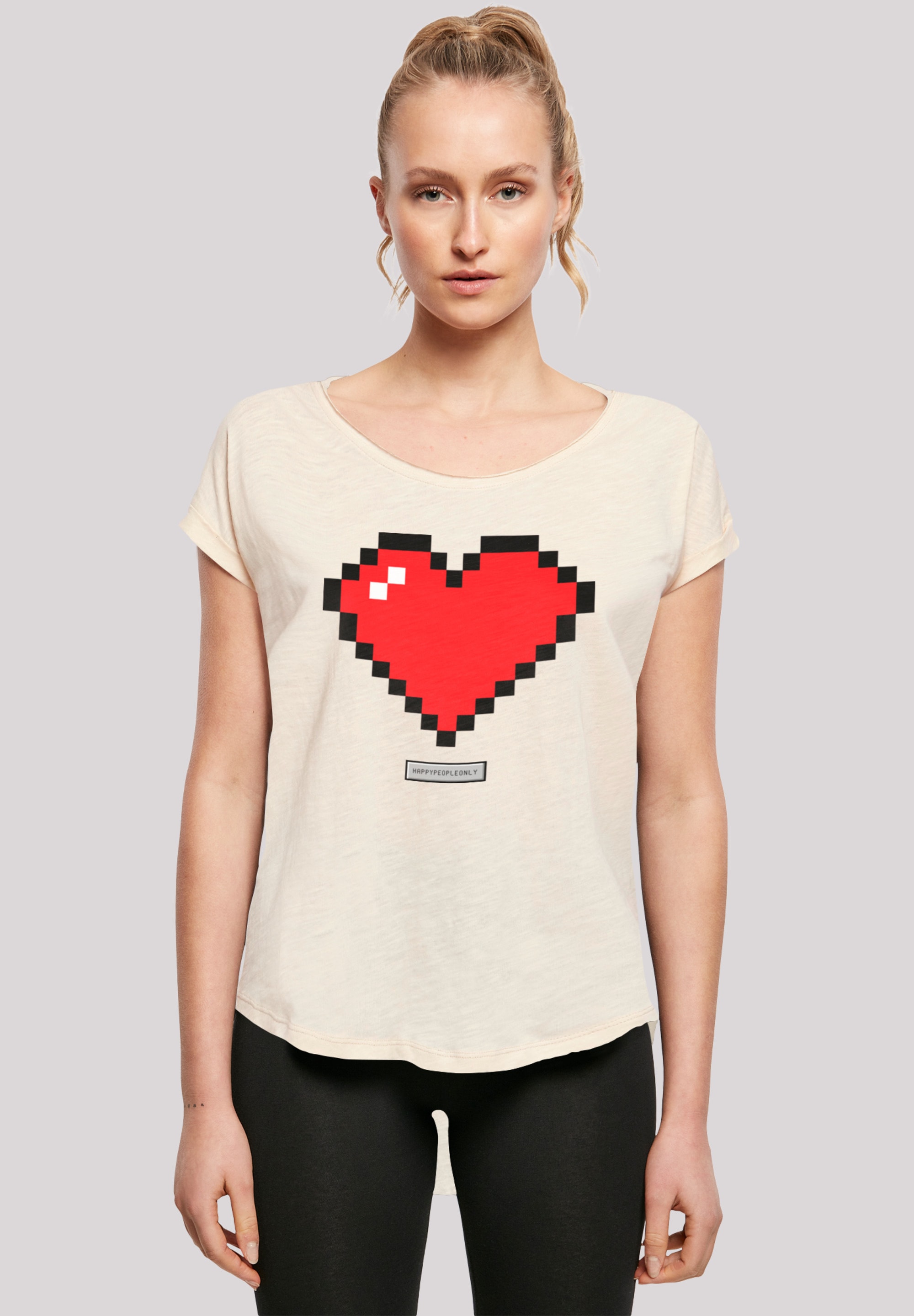 bestellen F4NT4STIC »Pixel Good People«, Print Happy T-Shirt Herz Vibes