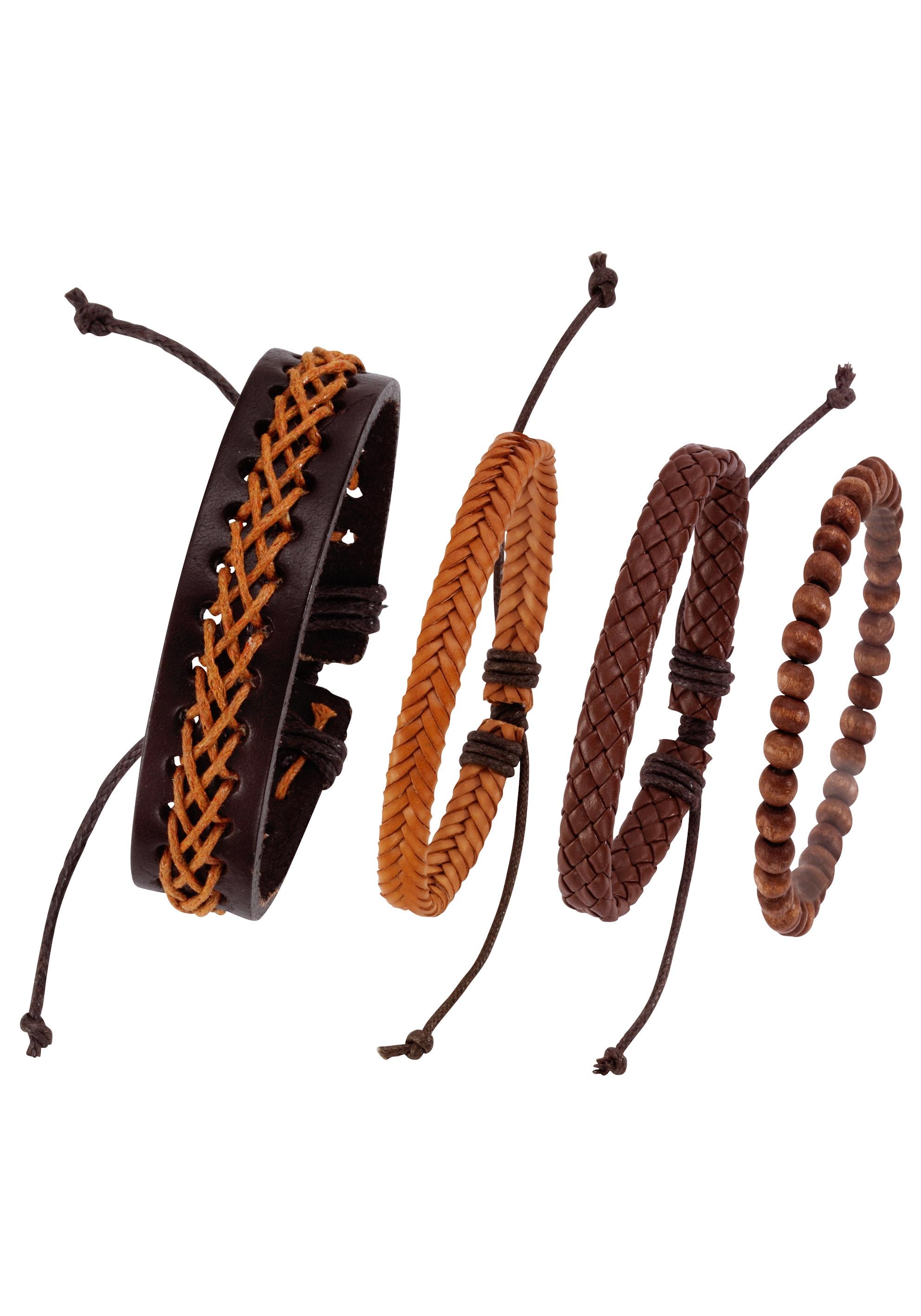 Firetti Armband Set »kann auch einzeln getragen werden«, (Set, 4 tlg.), mit  Holzperlen kaufen | I'm walking