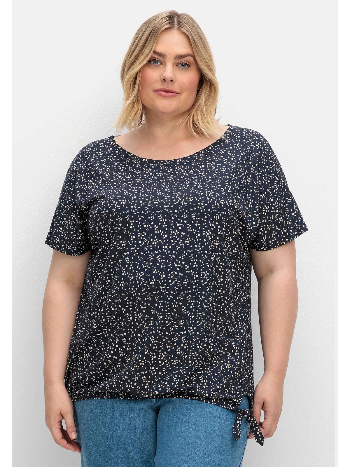 Sheego T-Shirt »Große Größen«, mit | Gummizugbund walking und Knotendetail kaufen I\'m