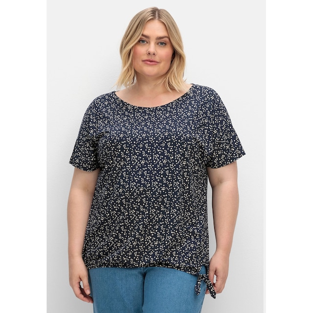 Sheego T-Shirt »Große Größen«, mit Gummizugbund und Knotendetail kaufen |  I'm walking