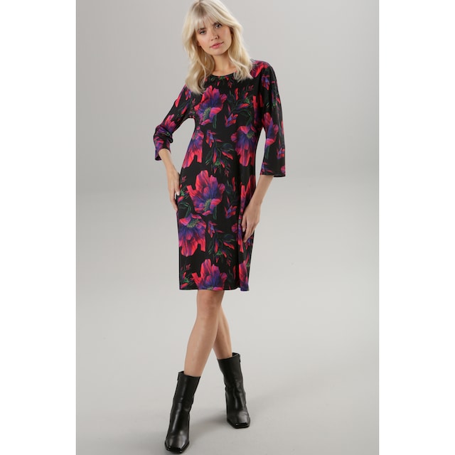 Aniston SELECTED Jerseykleid, mit Blumendruck in Knallfarben kaufen