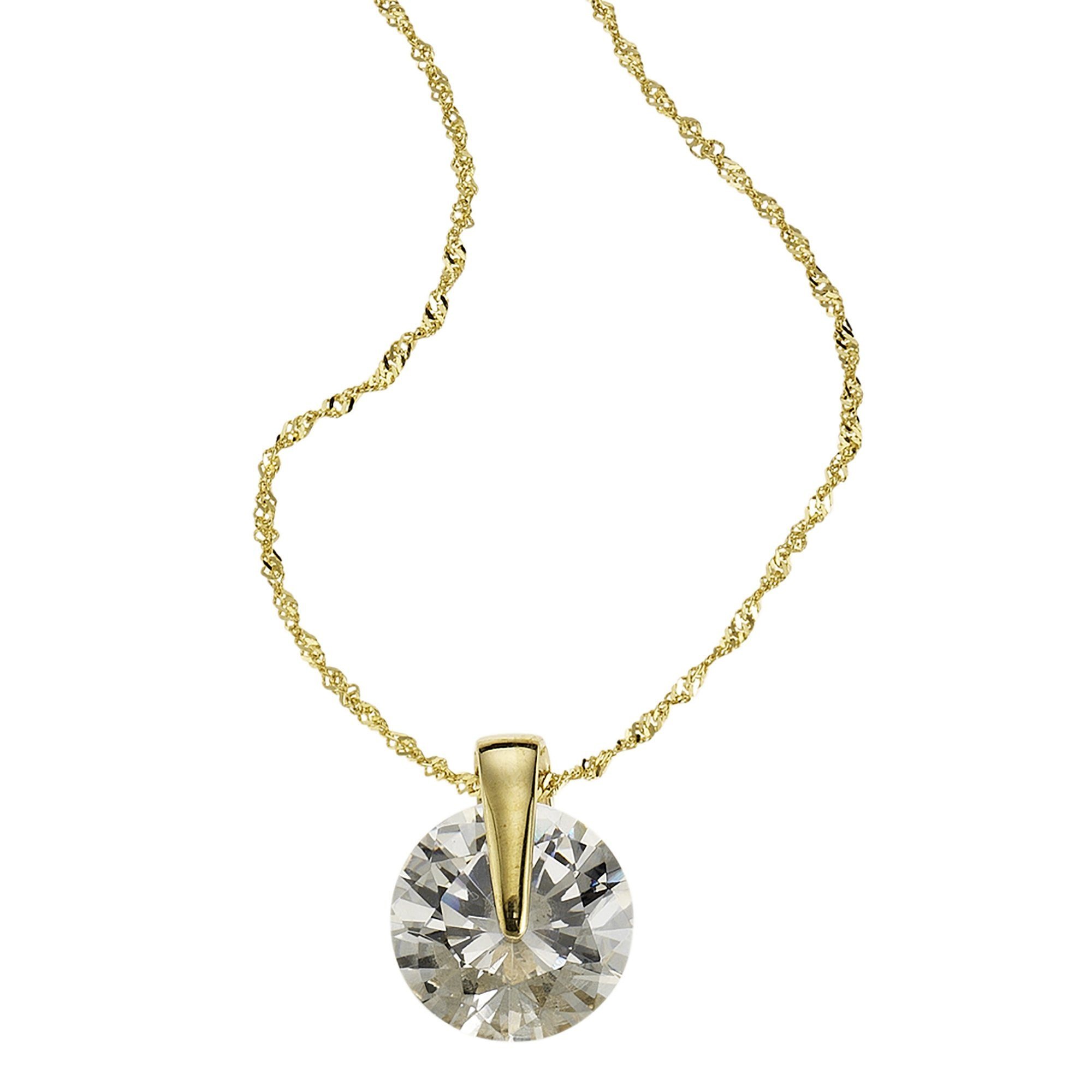Fascination by Ellen K. Kette mit Anhänger mit Gravur »333/- Gelbgold Zirkonia«,... kaufen