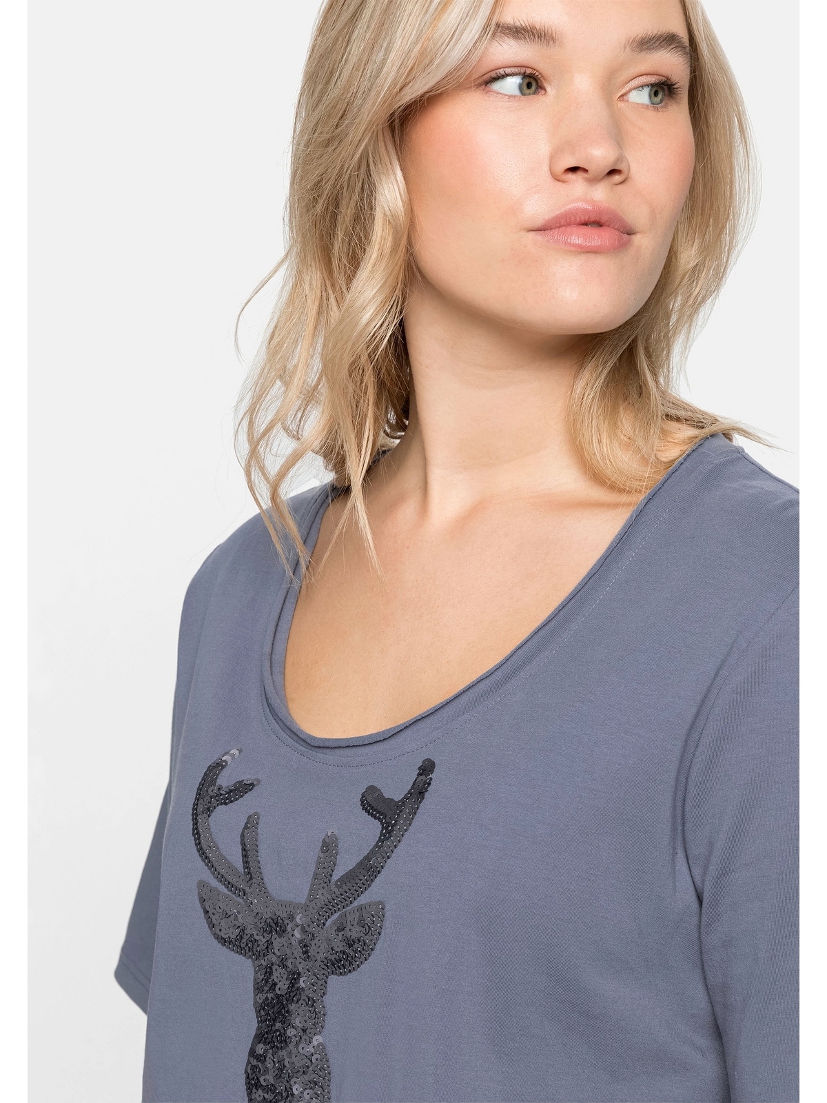 Sheego T-Shirt »Große Größen«, Pailletten mit bestellen Trachtenlook, im