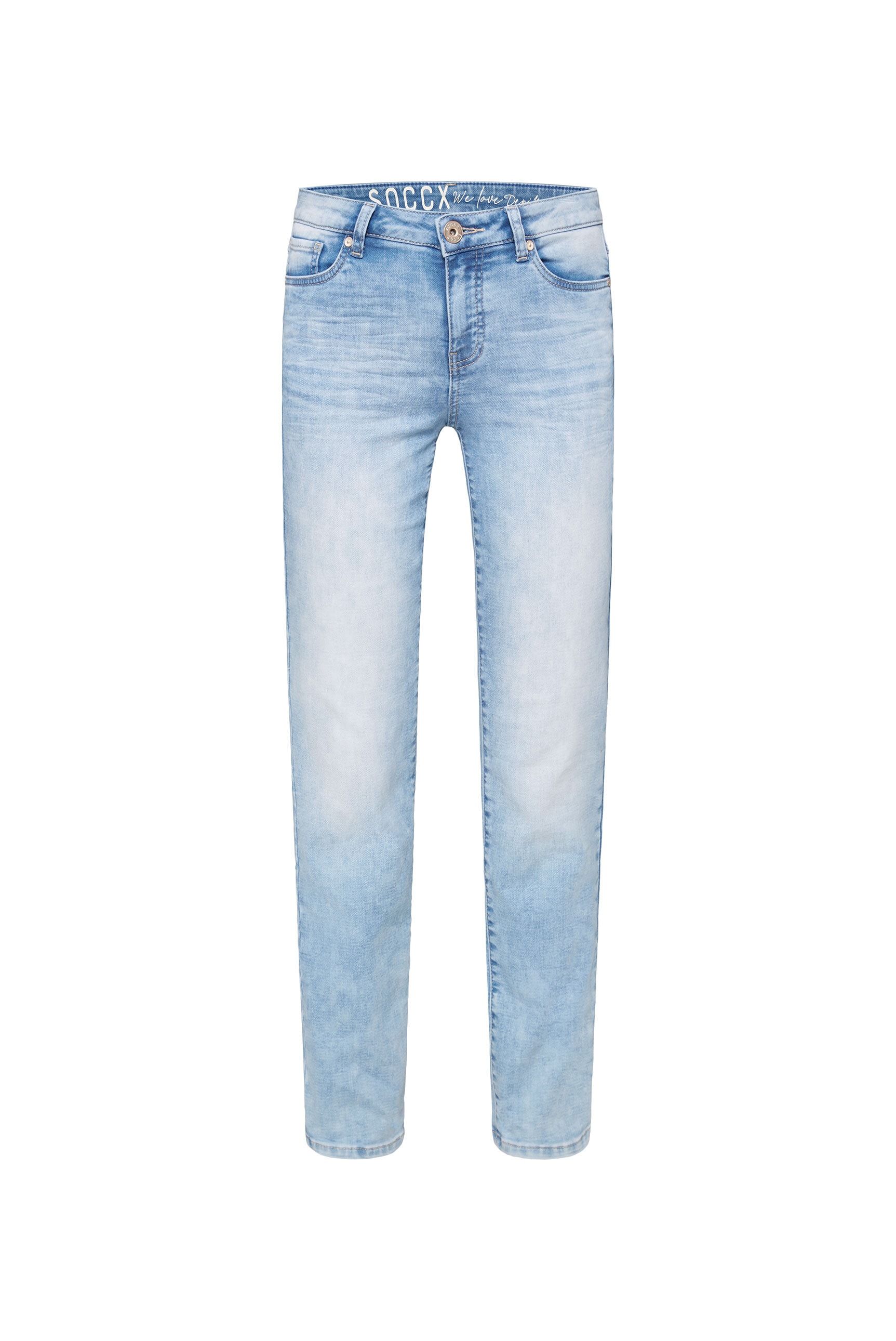 Bleaching-Effekten Regular-fit-Jeans, SOCCX mit shoppen