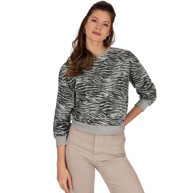 Trigema Sweatshirt »TRIGEMA Sweatshirt mit trendigem Animal Print« shoppen  | I'm walking