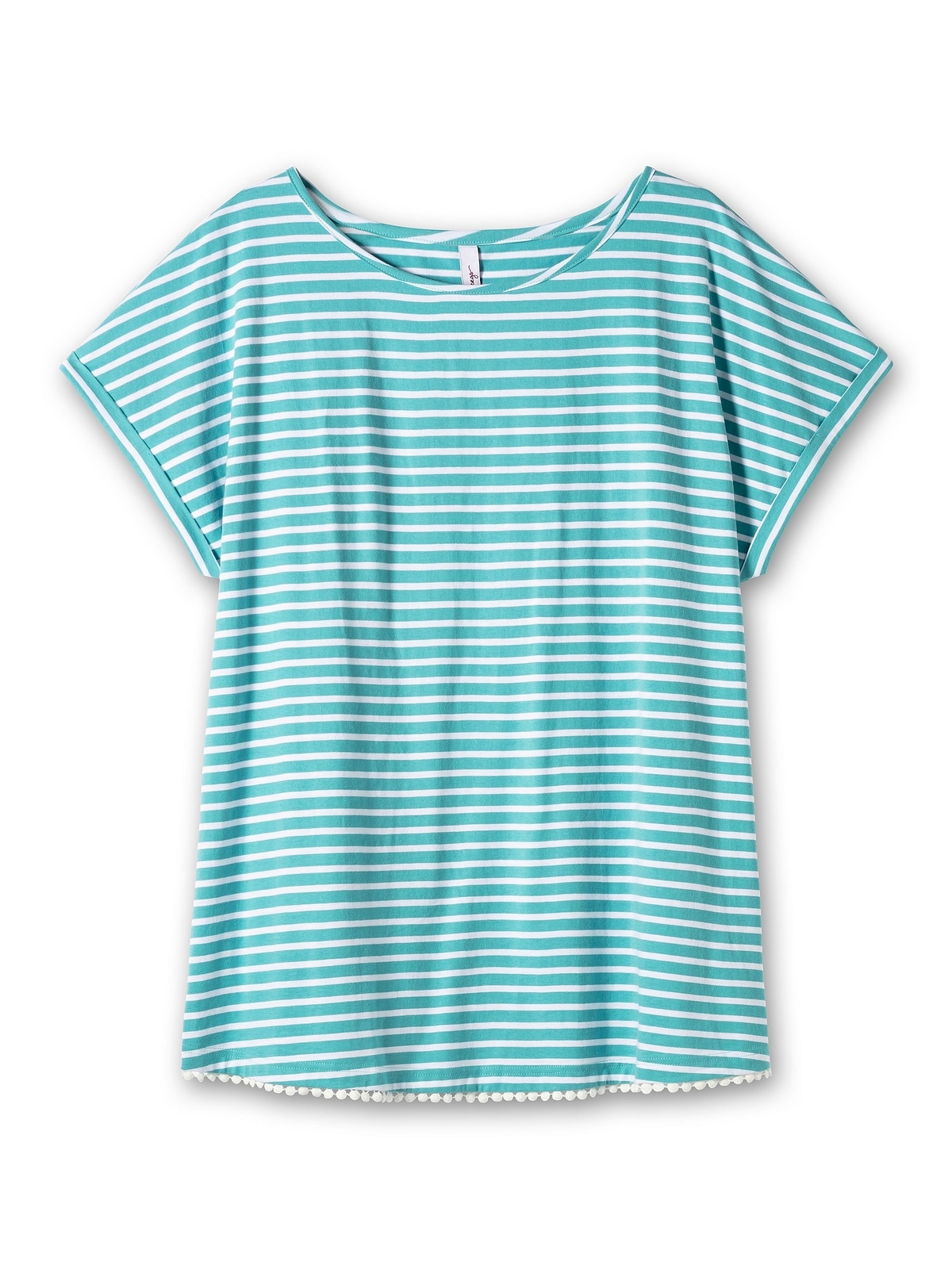 Sheego Oversize-Shirt »Große Größen«, mit garngefärbten Ringeln und  Dekokante am Saum kaufen