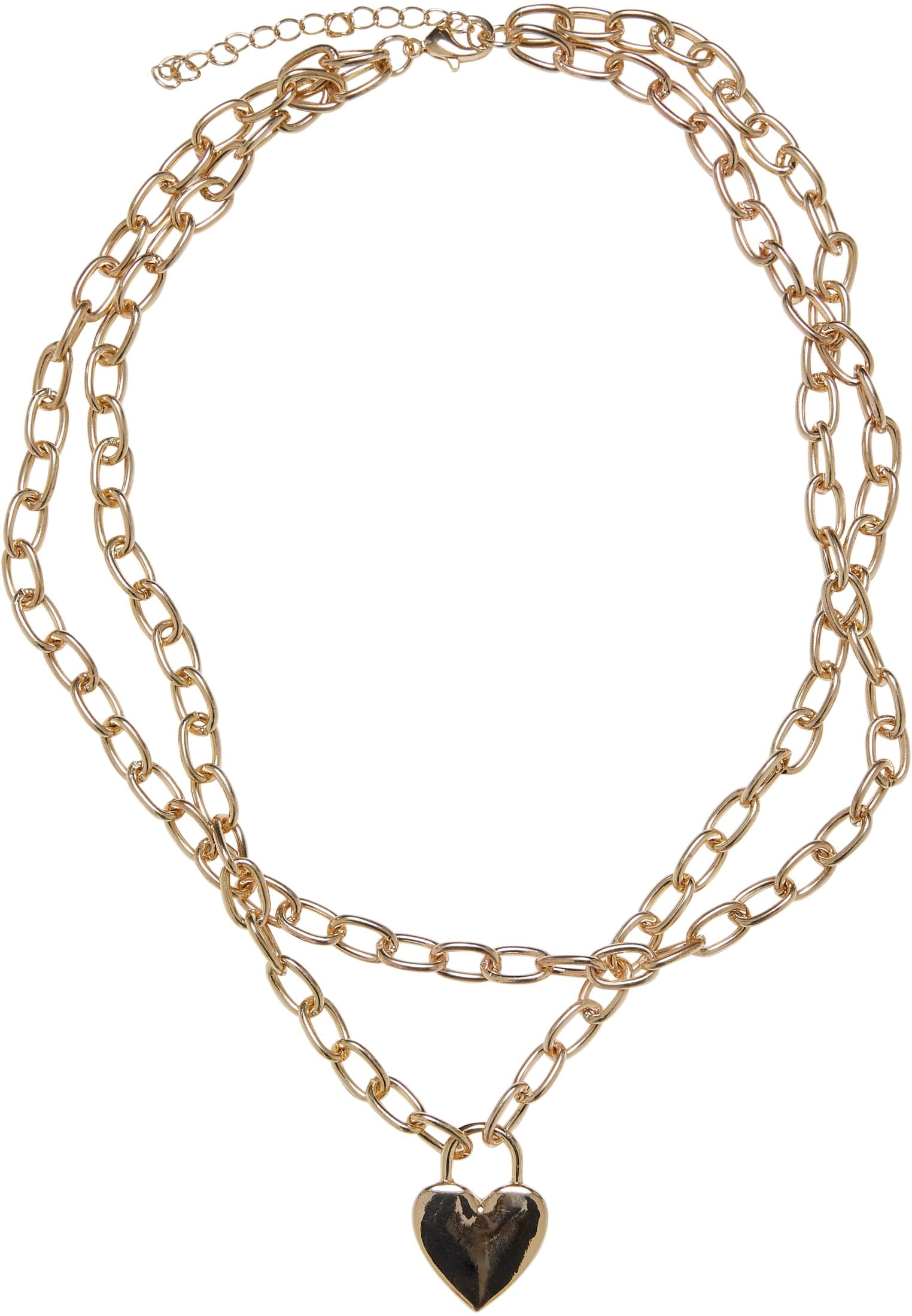 URBAN CLASSICS Edelstahlkette »Accessoires Heart Padlock Necklace«  bestellen | I\'m walking